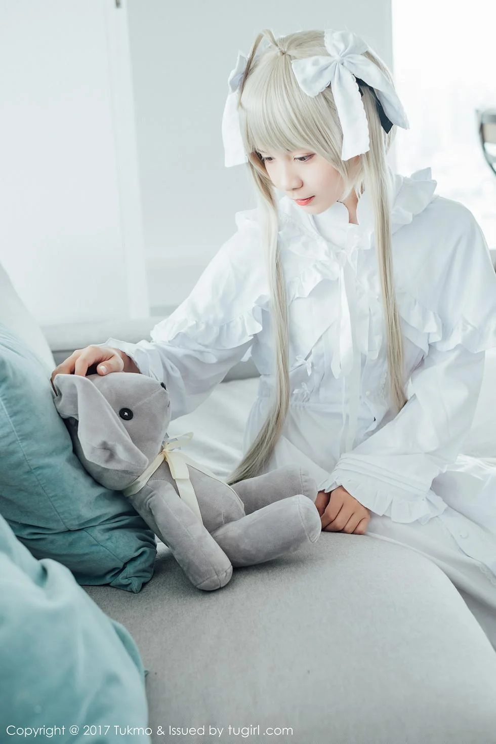 鱼丸COS春日野穹系列雪嫩皮肤甜美迷人写真 第 7 张