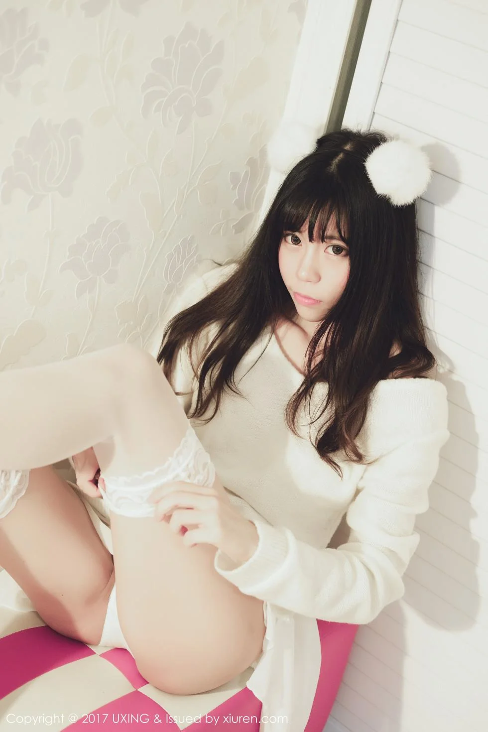 Yo酱居家学生装+白色蕾丝袜清爽美萝莉性感写真 第 38 张