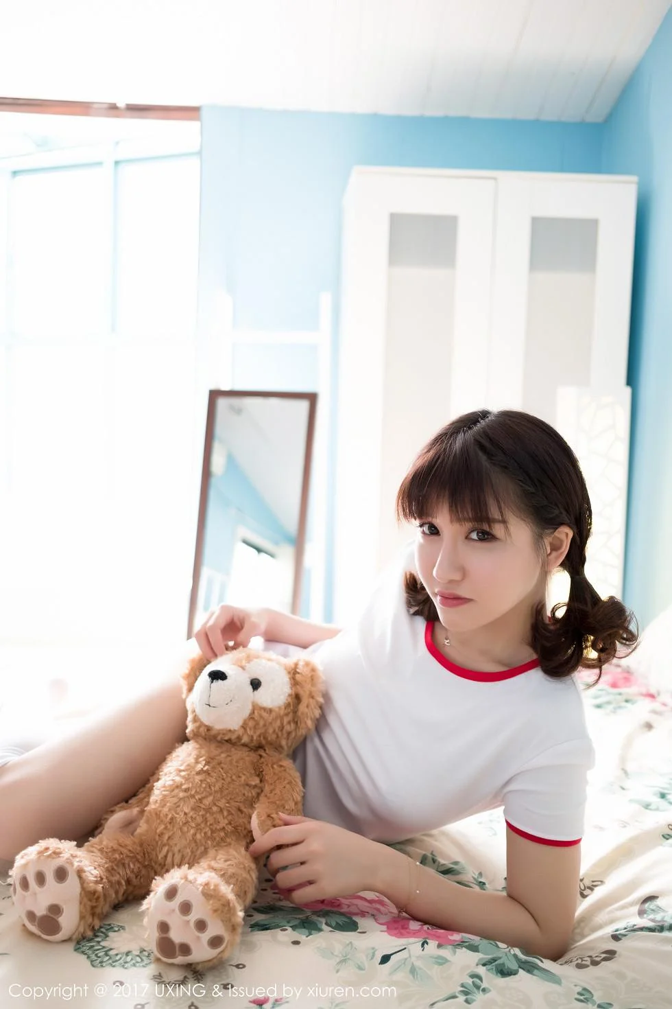 K8傲娇萌萌Vivian居家大床上体操服可爱萌动写真 第 60 张