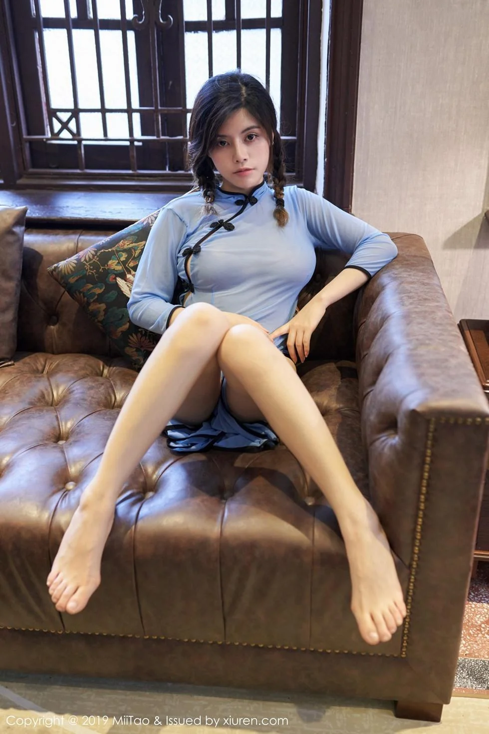 梦恬私房民国风薄纱旗袍透视秀傲人豪乳极致绝美写真 第 24 张
