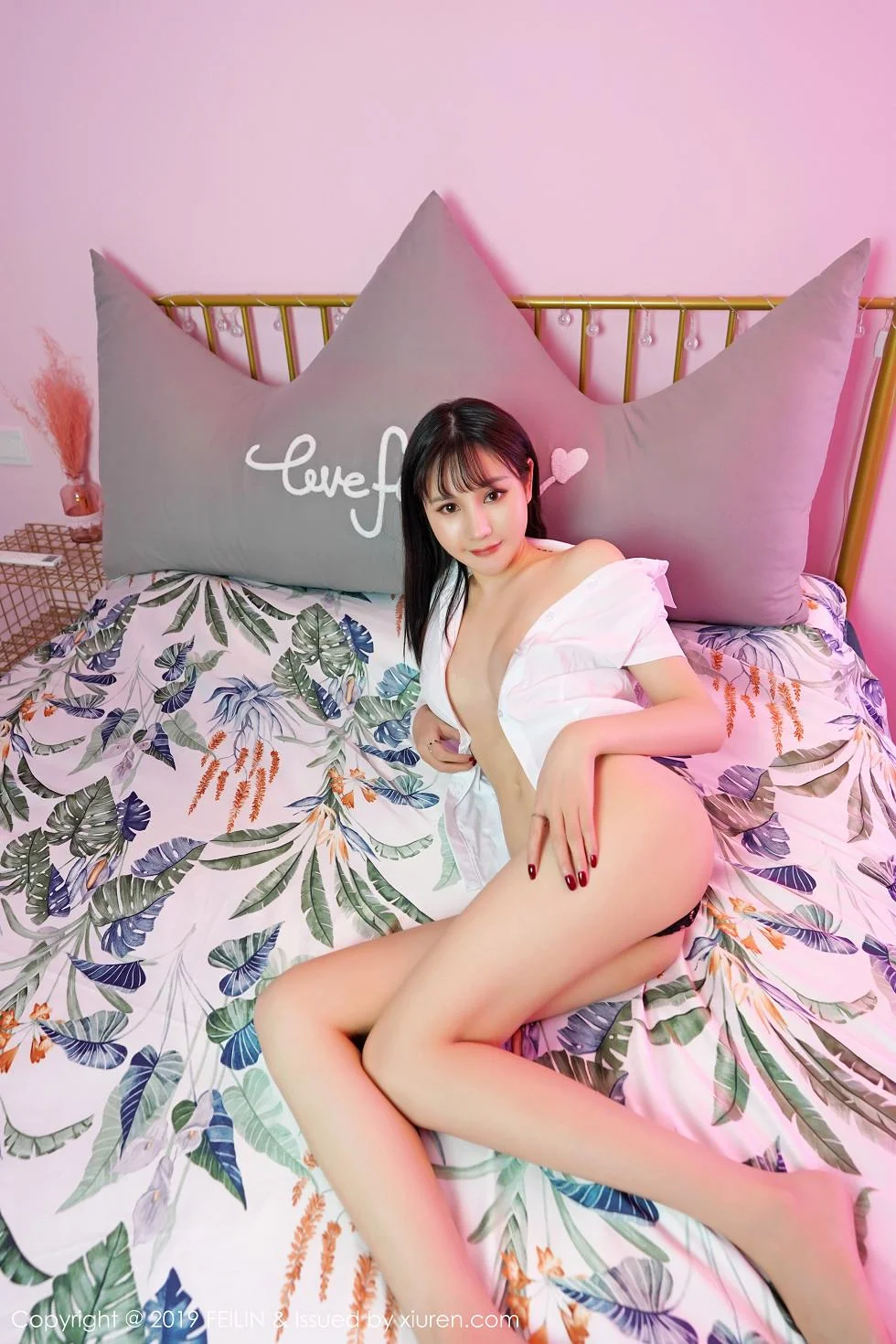 Celina青妍私房薄纱透视内衣+真空白衬衣秀豪乳绝美写真 第 77 张