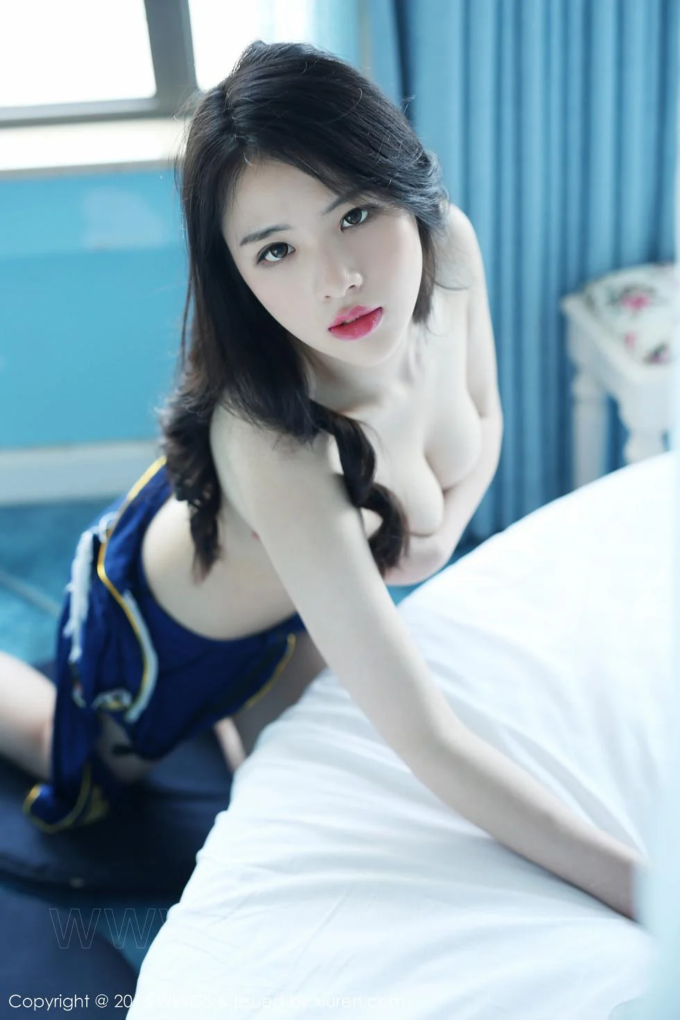 舒林培火辣女警制服及性感内衣白色蕾丝绝美写真 第 22 张
