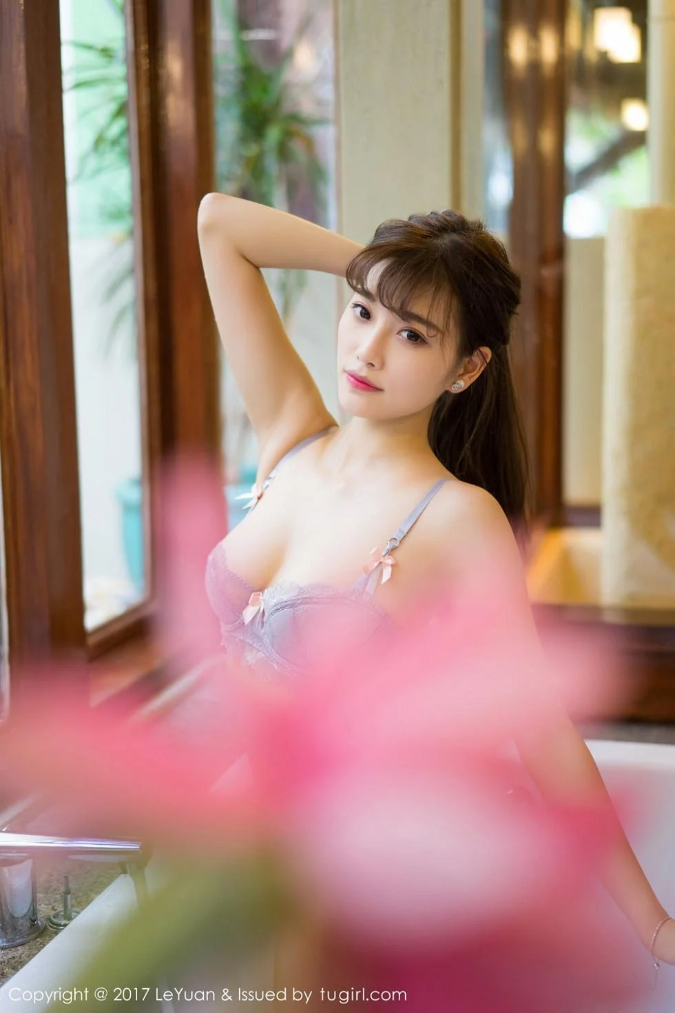 杨晨晨sugar私房灰色蕾丝内衣秀完美身材迷人美胸写真 第 50 张