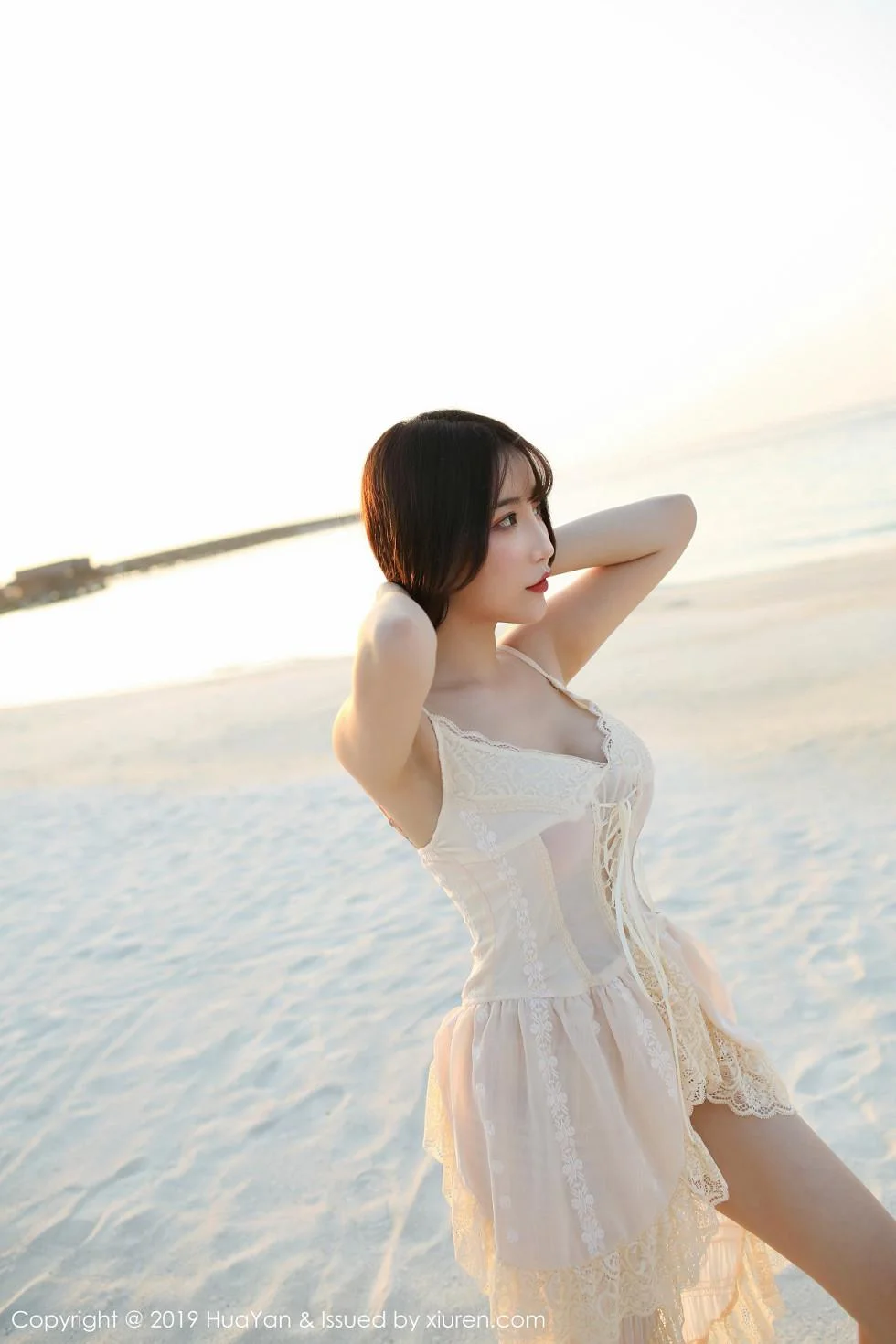 绯月樱-Cherry马代旅拍私房白色内衣露童颜巨乳绝美写真 第 82 张