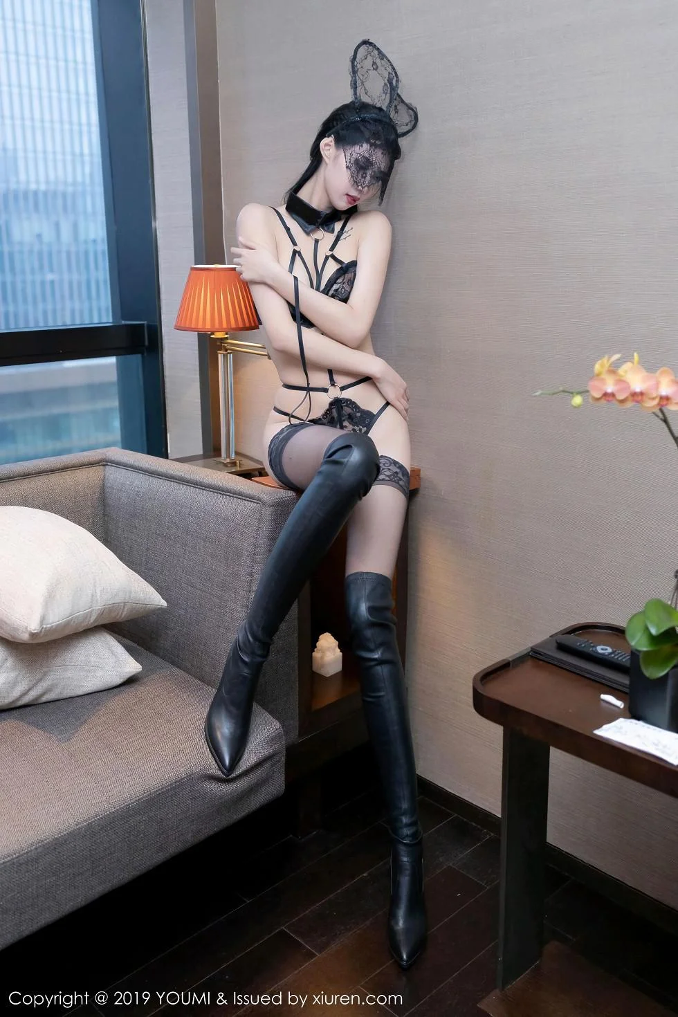 高挑美女葛征Model私房蒙面女郎主题情趣内衣惹火绝美写真 第 42 张