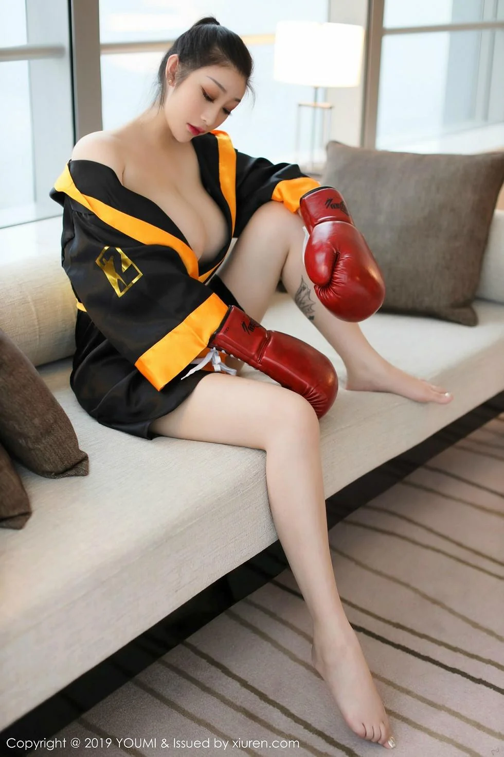 魅惑妲己_Toxic私房真空拳击手露豪乳遮点极致绝美写真 第 16 张
