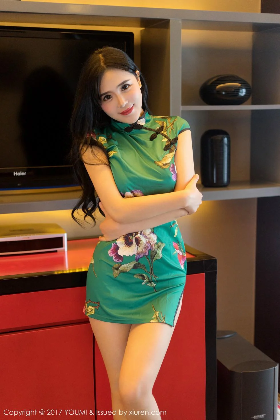 刘钰儿私房真空旗袍装半脱秀豪乳半球撩人绝美写真 第 8 张