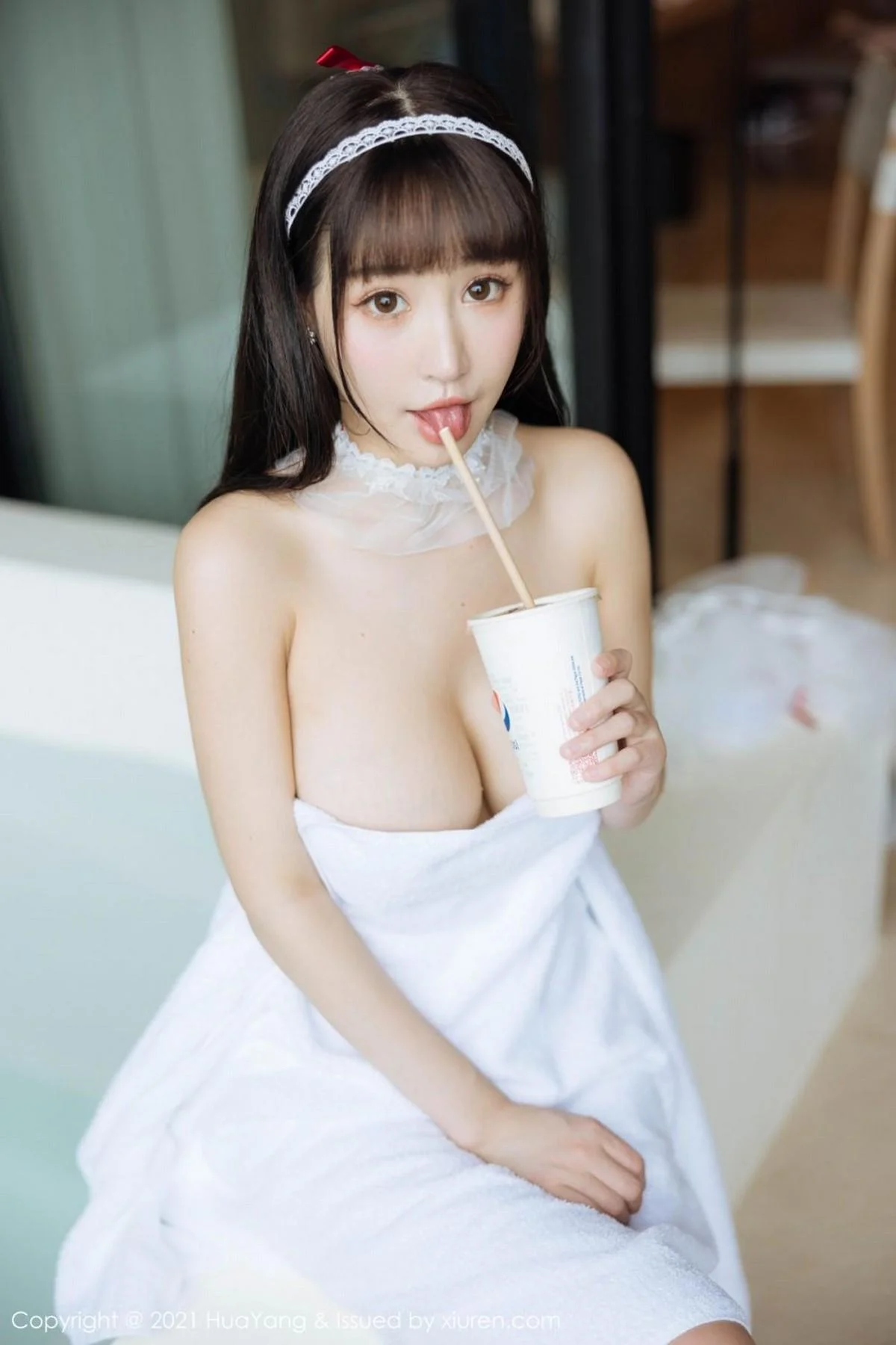 朱可儿Flower三亚旅拍浴室轻透薄纱配白丝袜火辣绝美写真 第 101 张