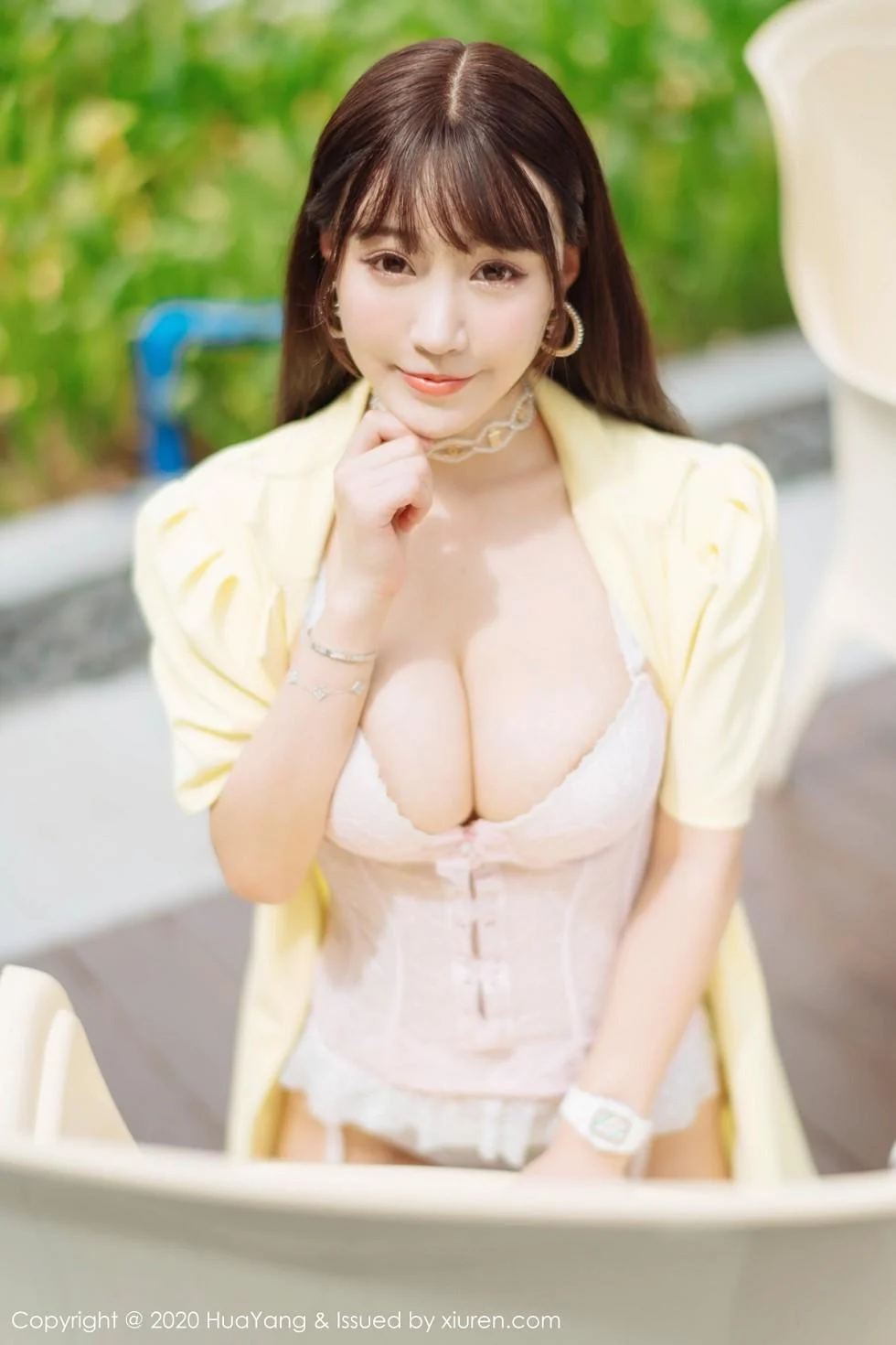 朱可儿Flower三亚旅拍情趣内衣配蕾丝吊袜惹火绝美写真 第 45 张