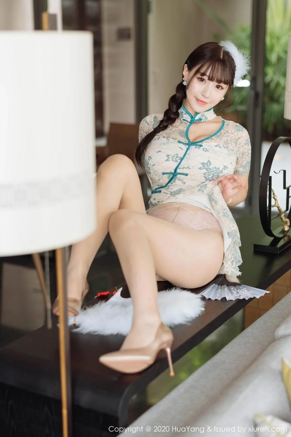 朱可儿Flower三亚旅拍典雅韵味旗袍配蕾丝内衣绝美写真 第 77 张