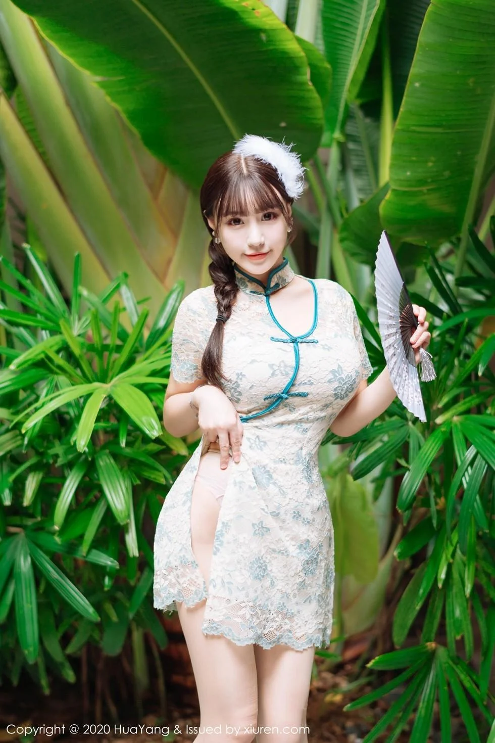 朱可儿Flower三亚旅拍典雅韵味旗袍配蕾丝内衣绝美写真 第 96 张