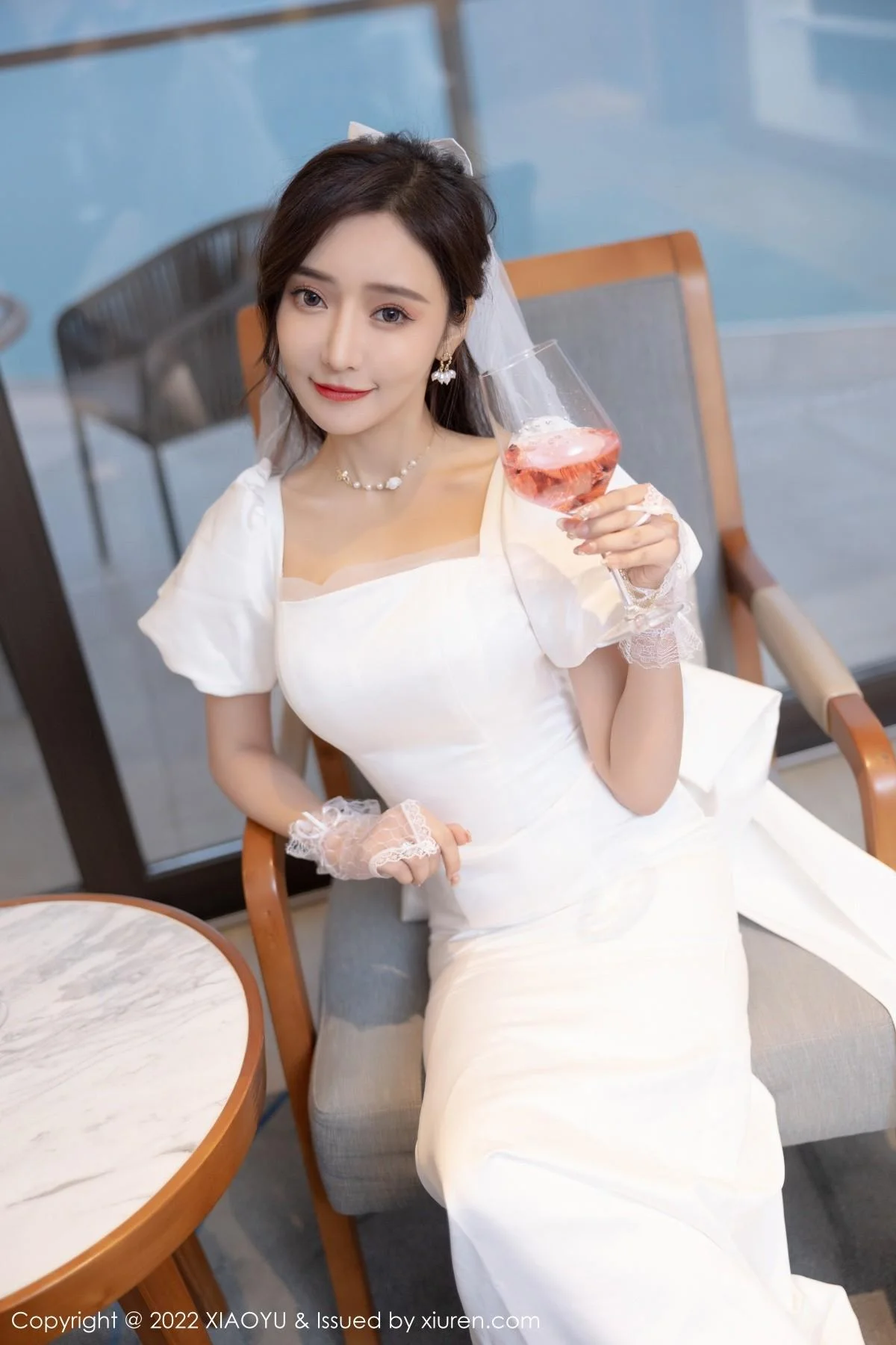 王馨瑶yanni惠州旅拍脱白婚纱礼裙露白色蕾丝内衣绝美写真 第 43 张