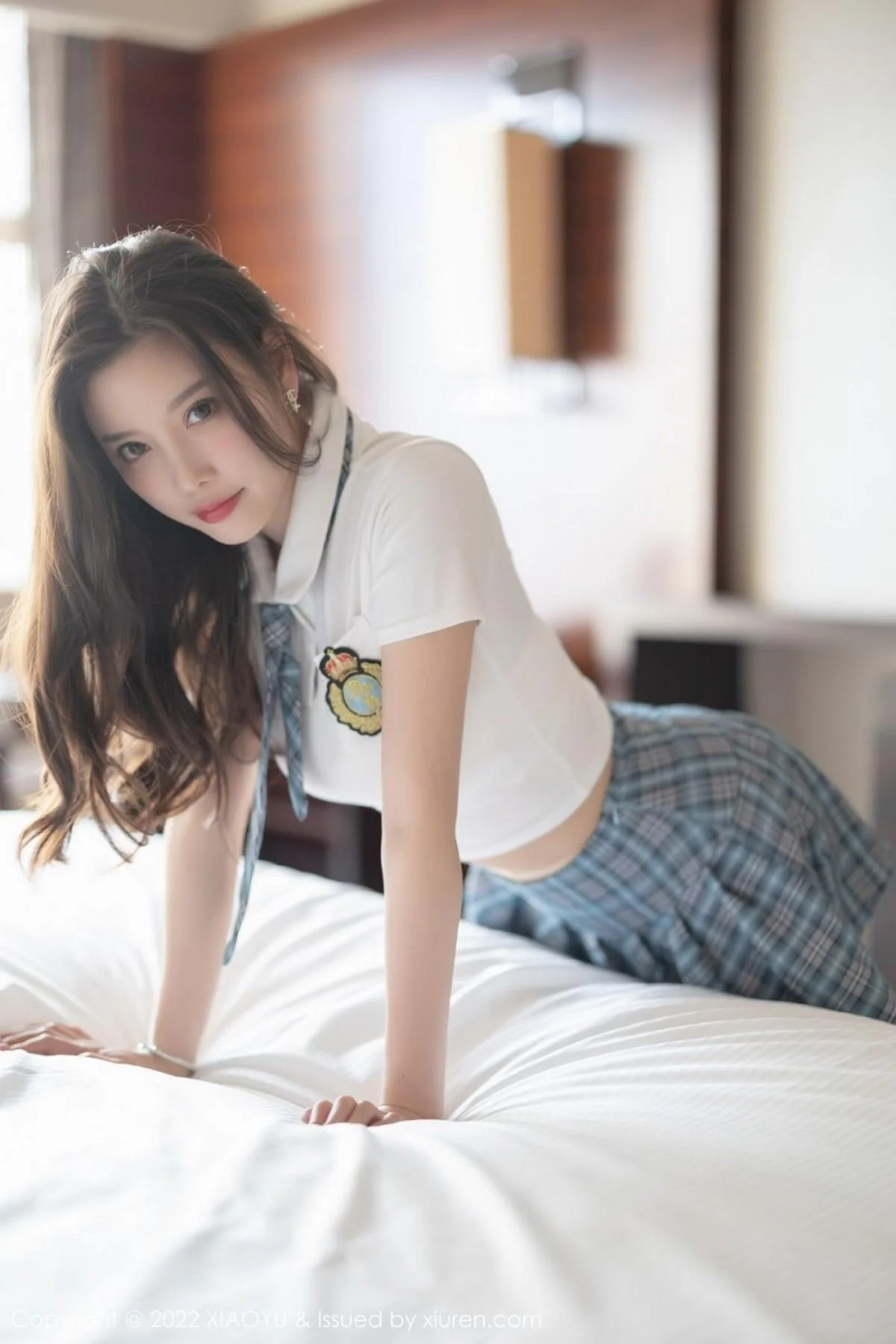 杨晨晨sugar学生制服主题格子裙下超薄肉丝惹火绝美写真 第 105 张