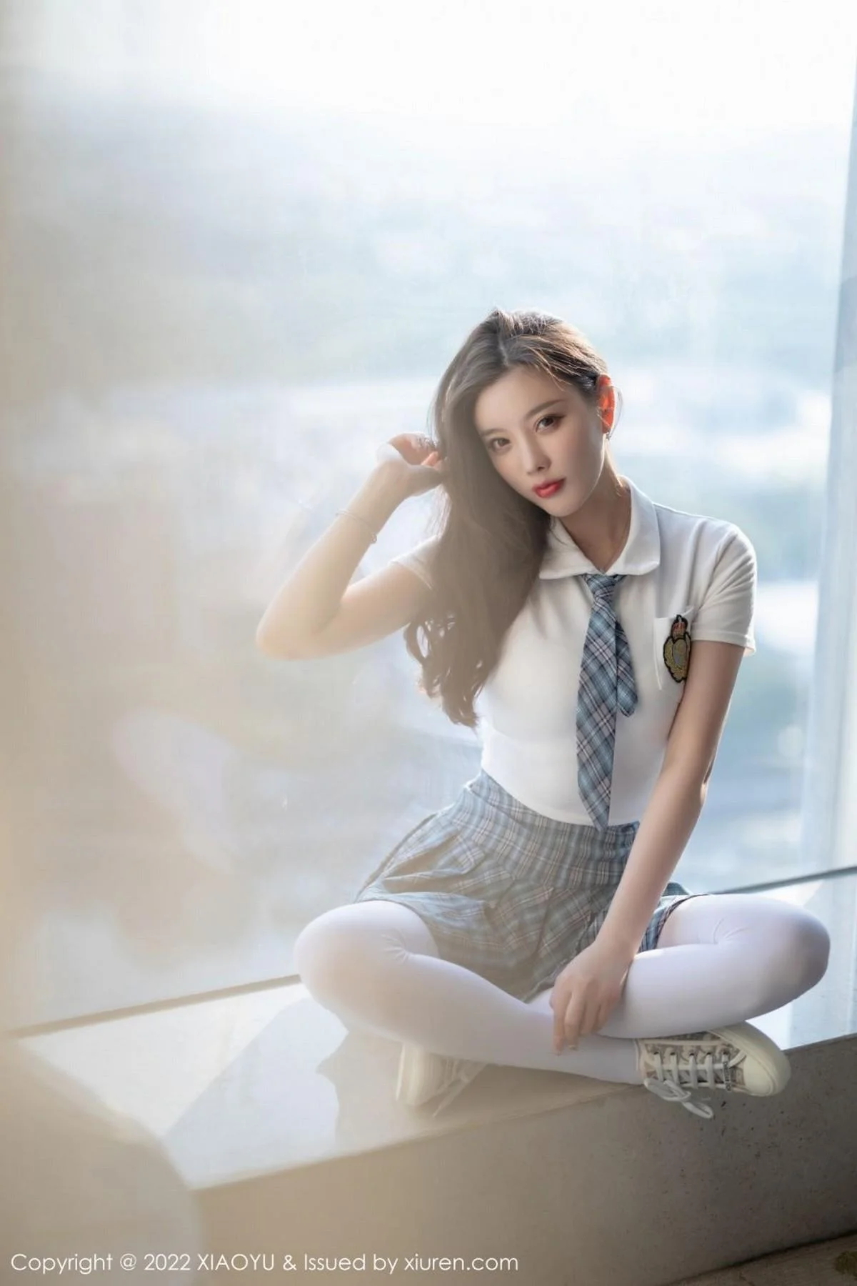 杨晨晨sugar学生制服主题格子裙下超薄肉丝惹火绝美写真 第 38 张