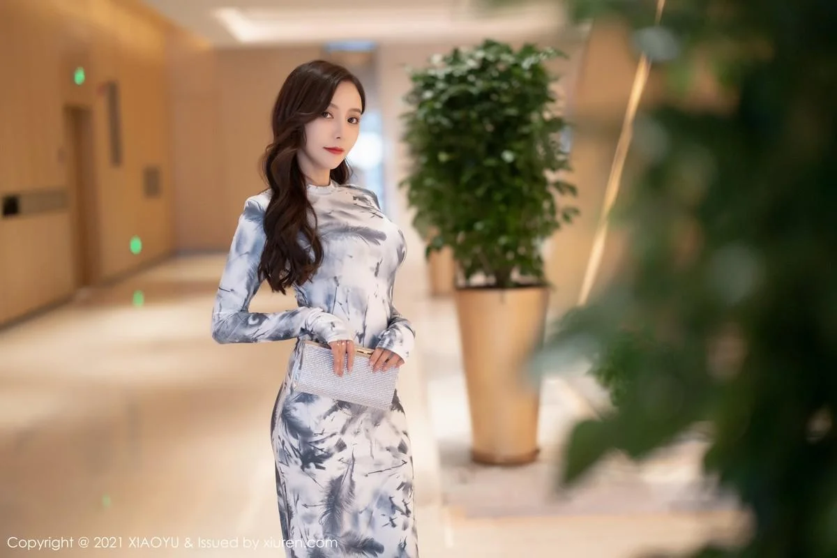 王馨瑶yanni优雅长裙半撩露性感内衣肉丝裤袜极致魅惑写真 第 12 张