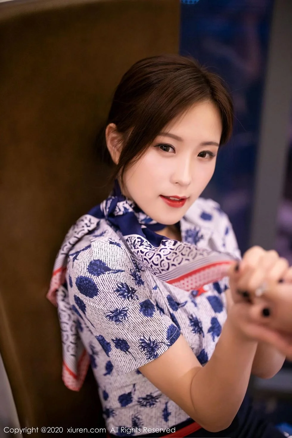 杨紫嫣Cynthia空乘制服主题性感内衣配黑丝裤袜绝美写真 第 3 张