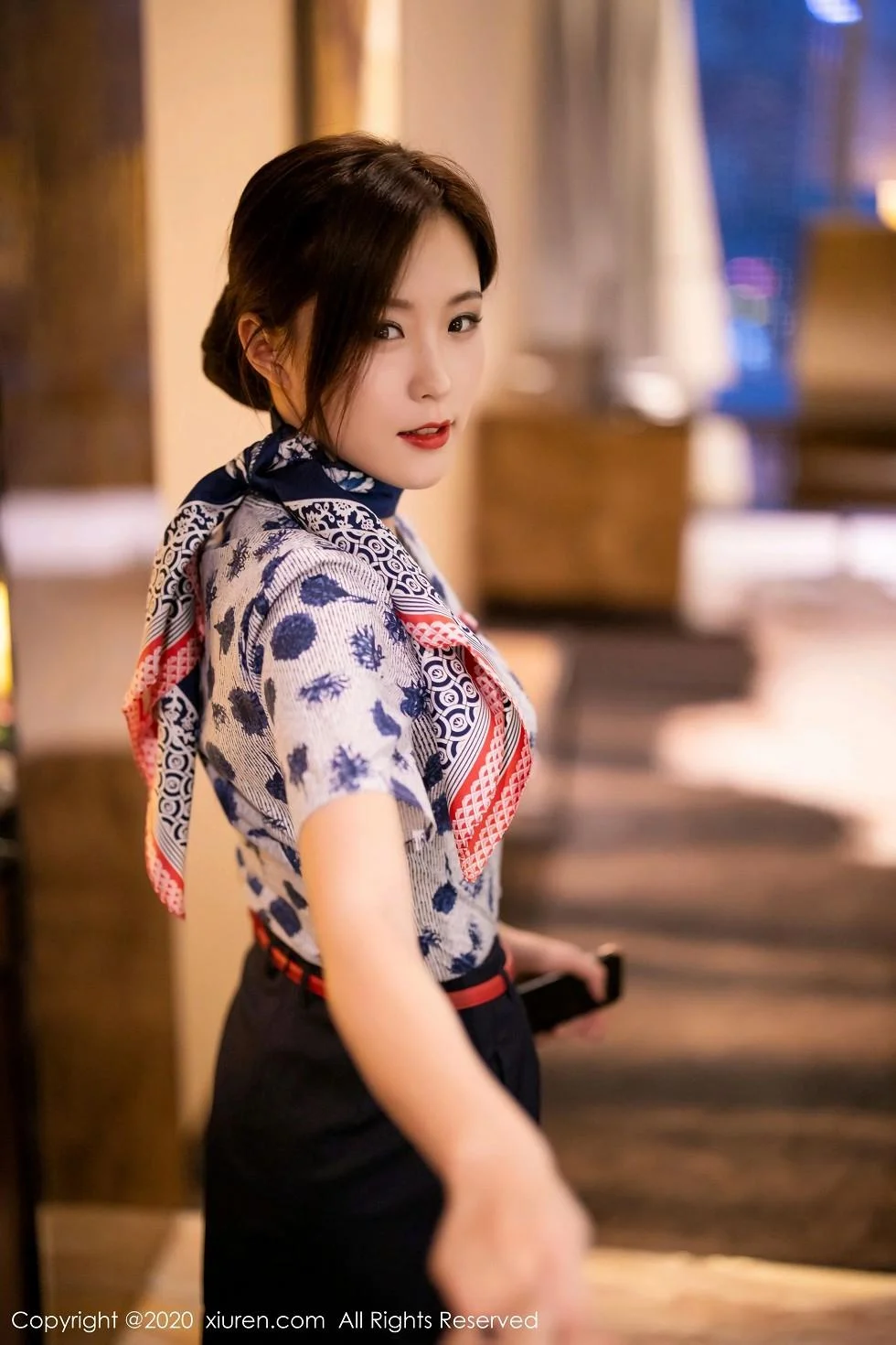 杨紫嫣Cynthia空乘制服主题性感内衣配黑丝裤袜绝美写真 第 45 张