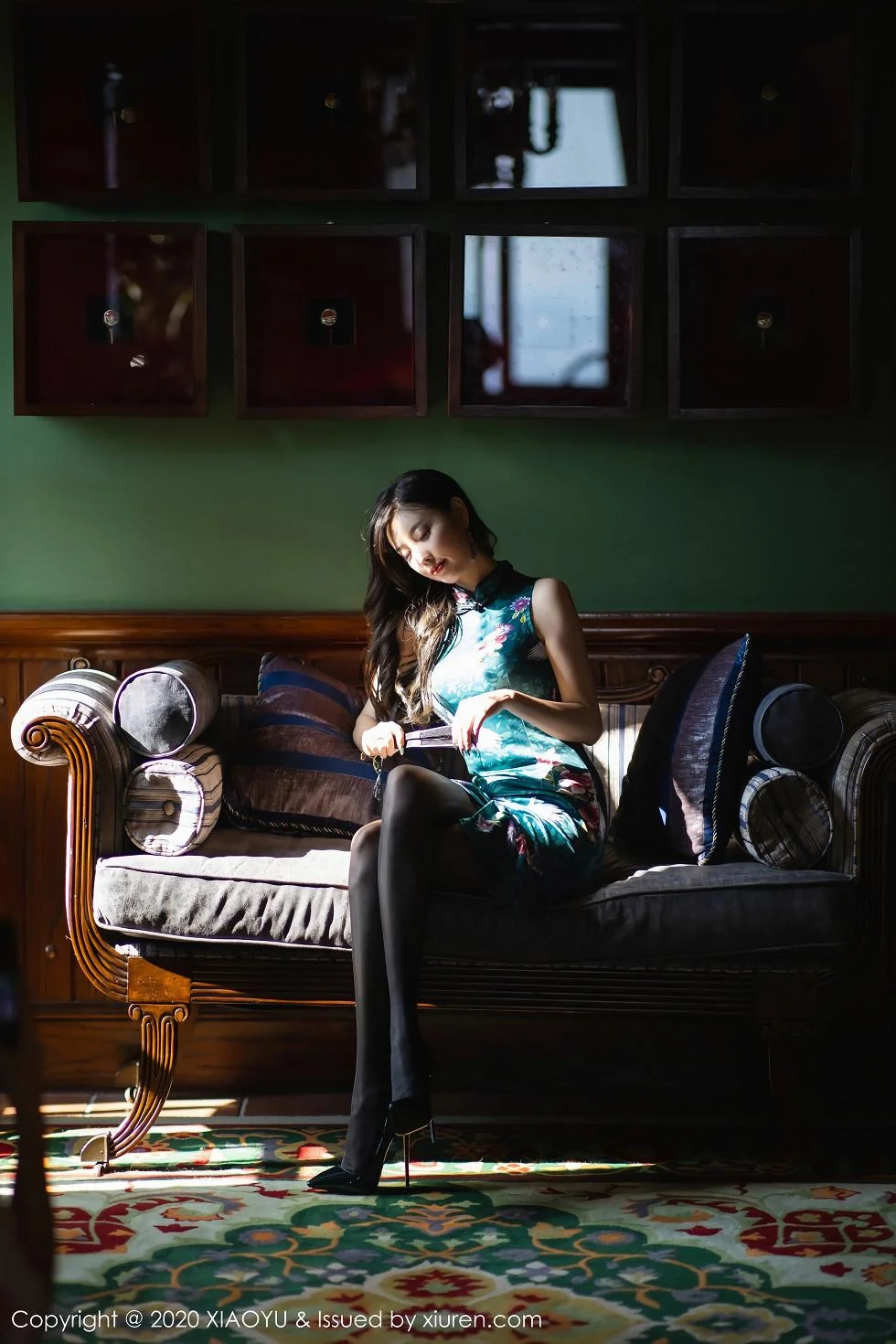 杨晨晨sugar私房古典旗袍配黑丝裤袜秀美腿绝美写真 第 41 张