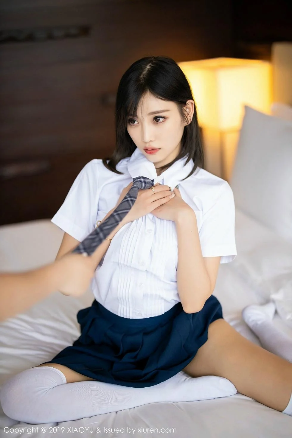 杨晨晨sugar心愿旅拍清纯学生装半脱露蕾丝内衣绝美写真 第 27 张