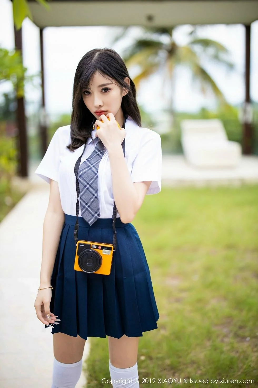 杨晨晨sugar心愿旅拍清纯学生装半脱露蕾丝内衣绝美写真 第 4 张
