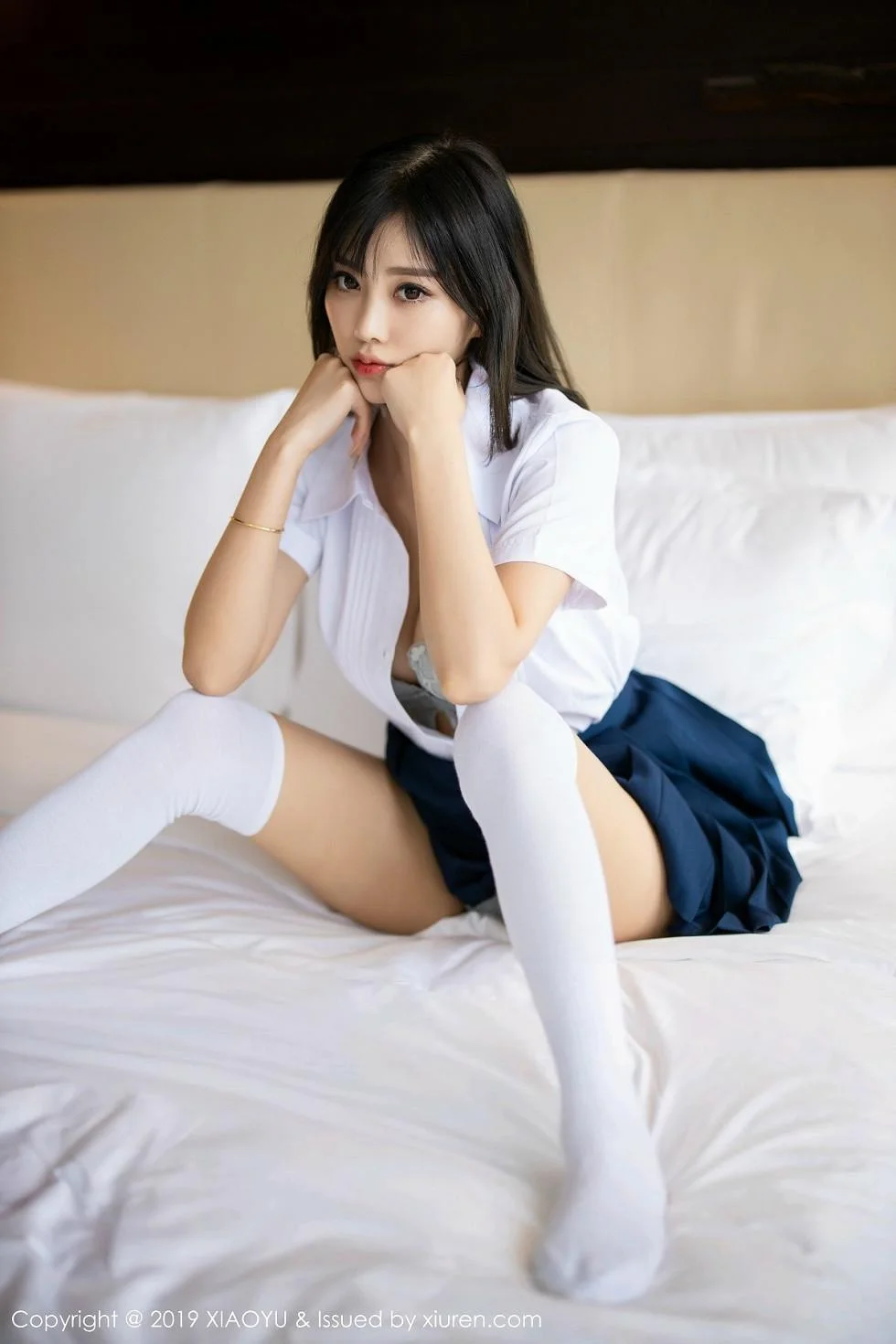 杨晨晨sugar心愿旅拍清纯学生装半脱露蕾丝内衣绝美写真 第 42 张