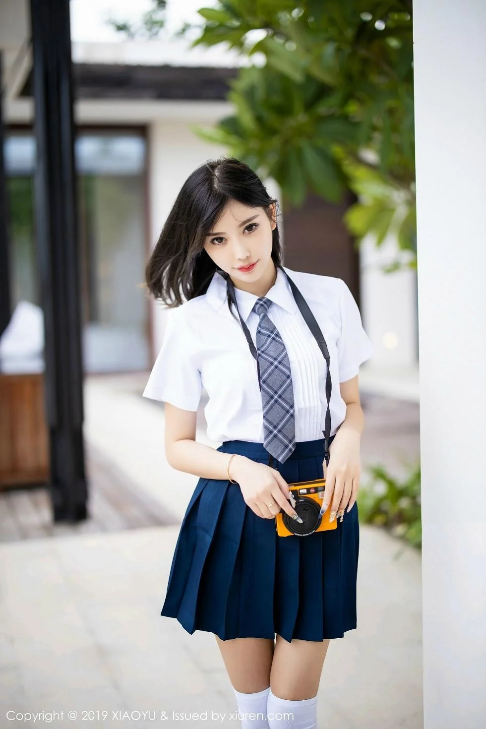 杨晨晨sugar心愿旅拍清纯学生装半脱露蕾丝内衣绝美写真 第 7 张