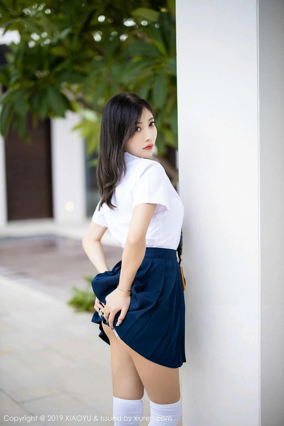 杨晨晨sugar心愿旅拍清纯学生装半脱露蕾丝内衣绝美写真 第 8 张