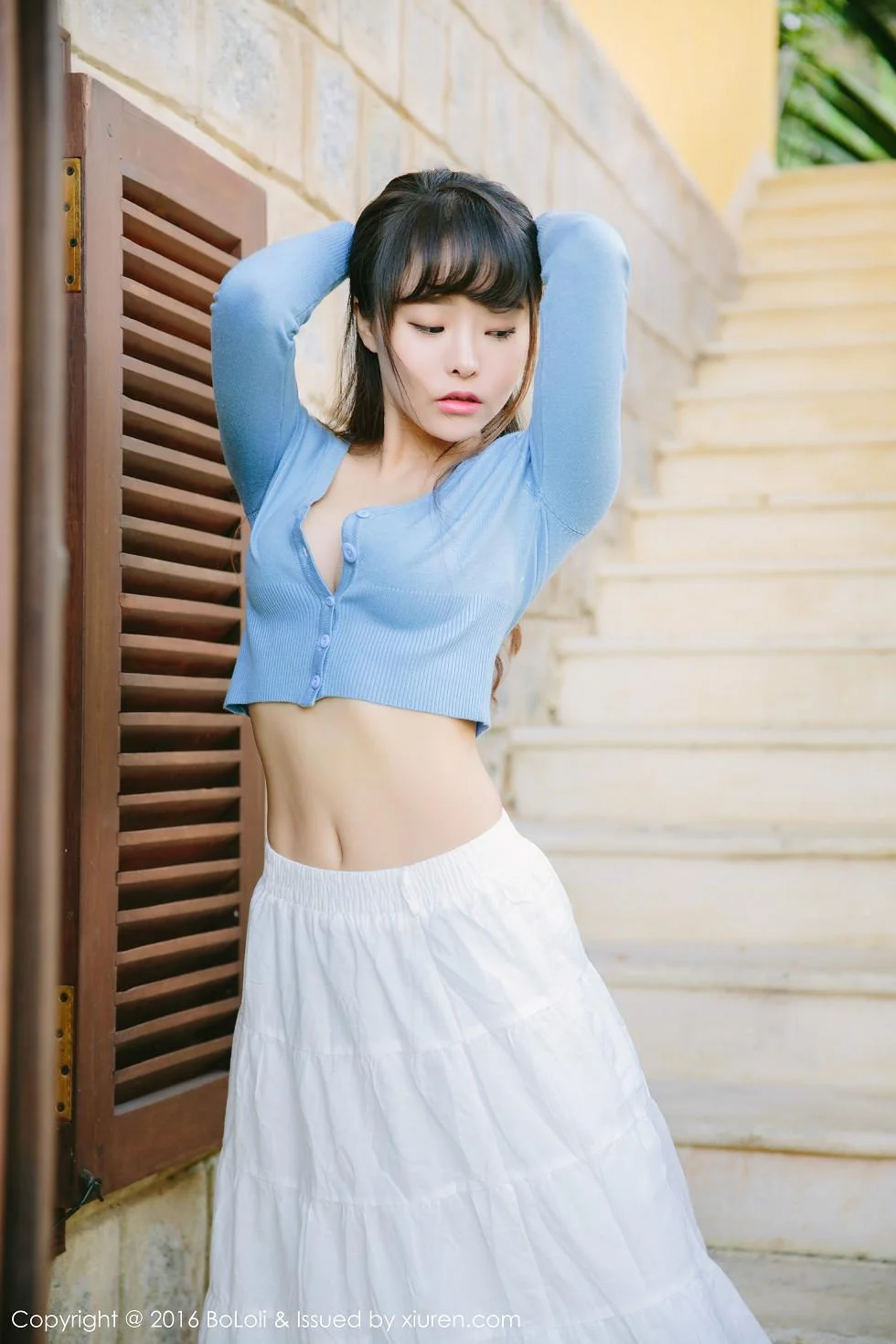 柳侑绮Sevenbaby越南大叻旅拍脱上衣秀豪乳美背写真 第 32 张