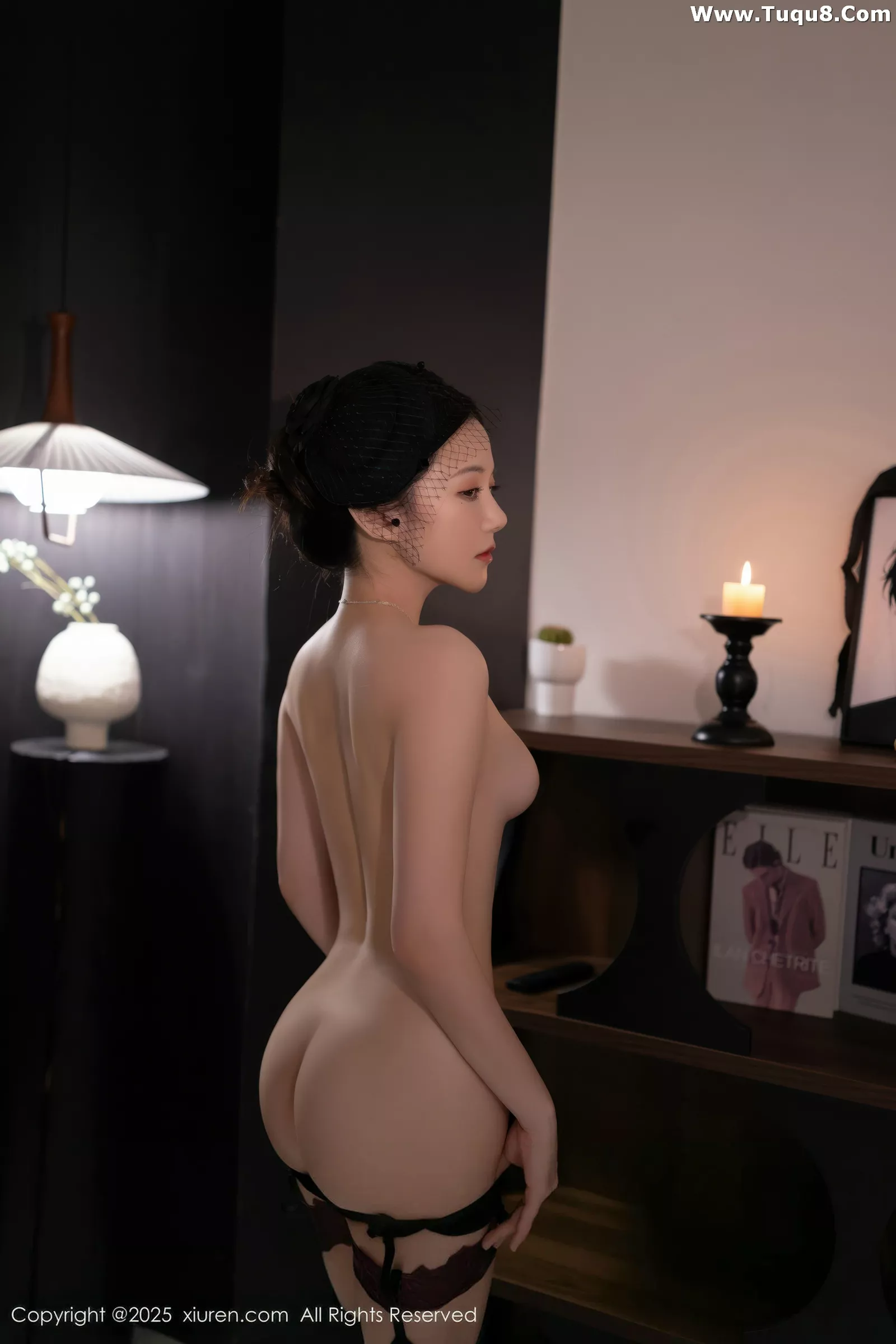 鱼子酱Fish性感黑色情趣内衣配黑丝吊袜秀曼妙身姿绝美写真 第 114 张