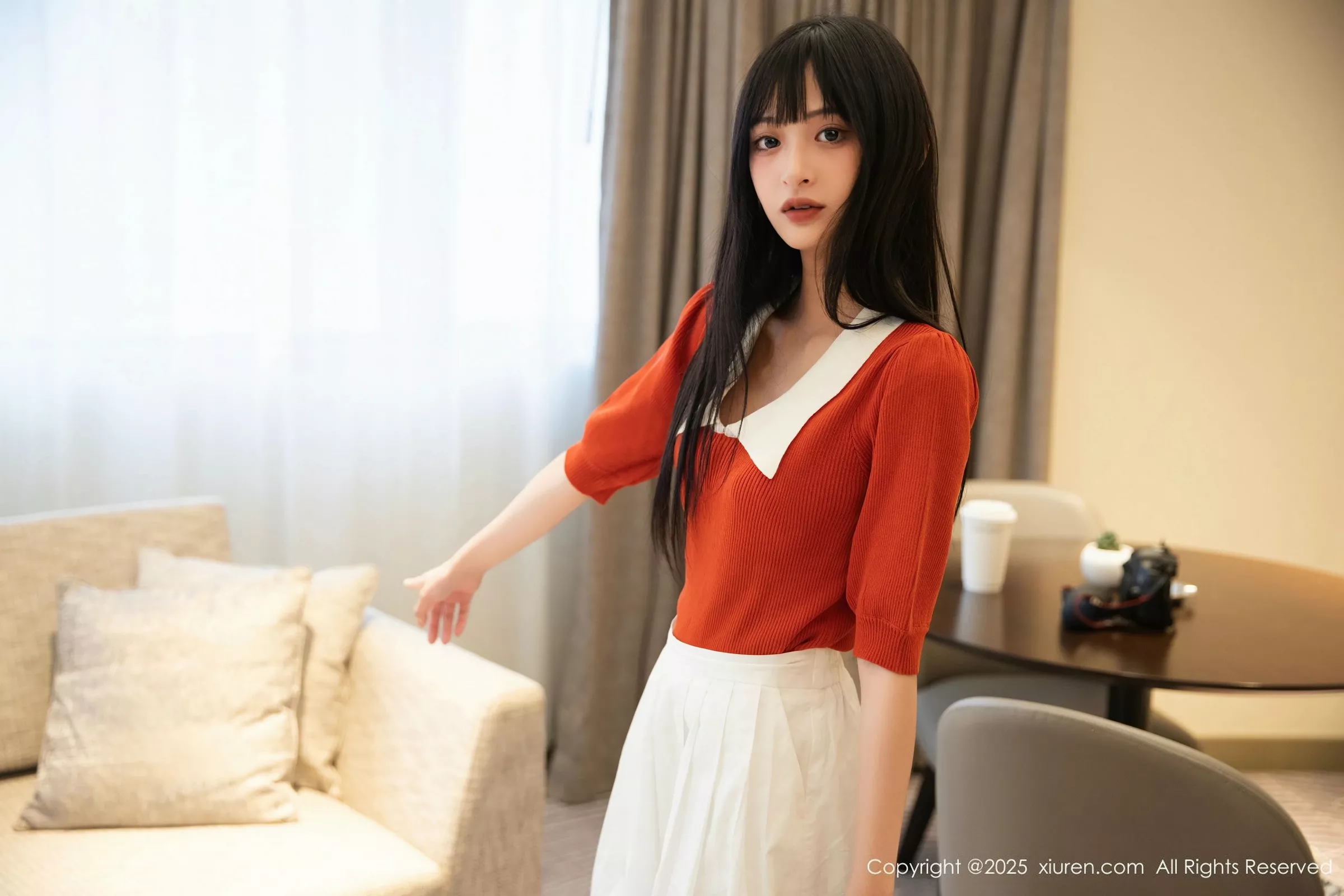 茂木希子性感橙T露白色内衣配超薄肉丝秀完美身材绝美写真 第 39 张