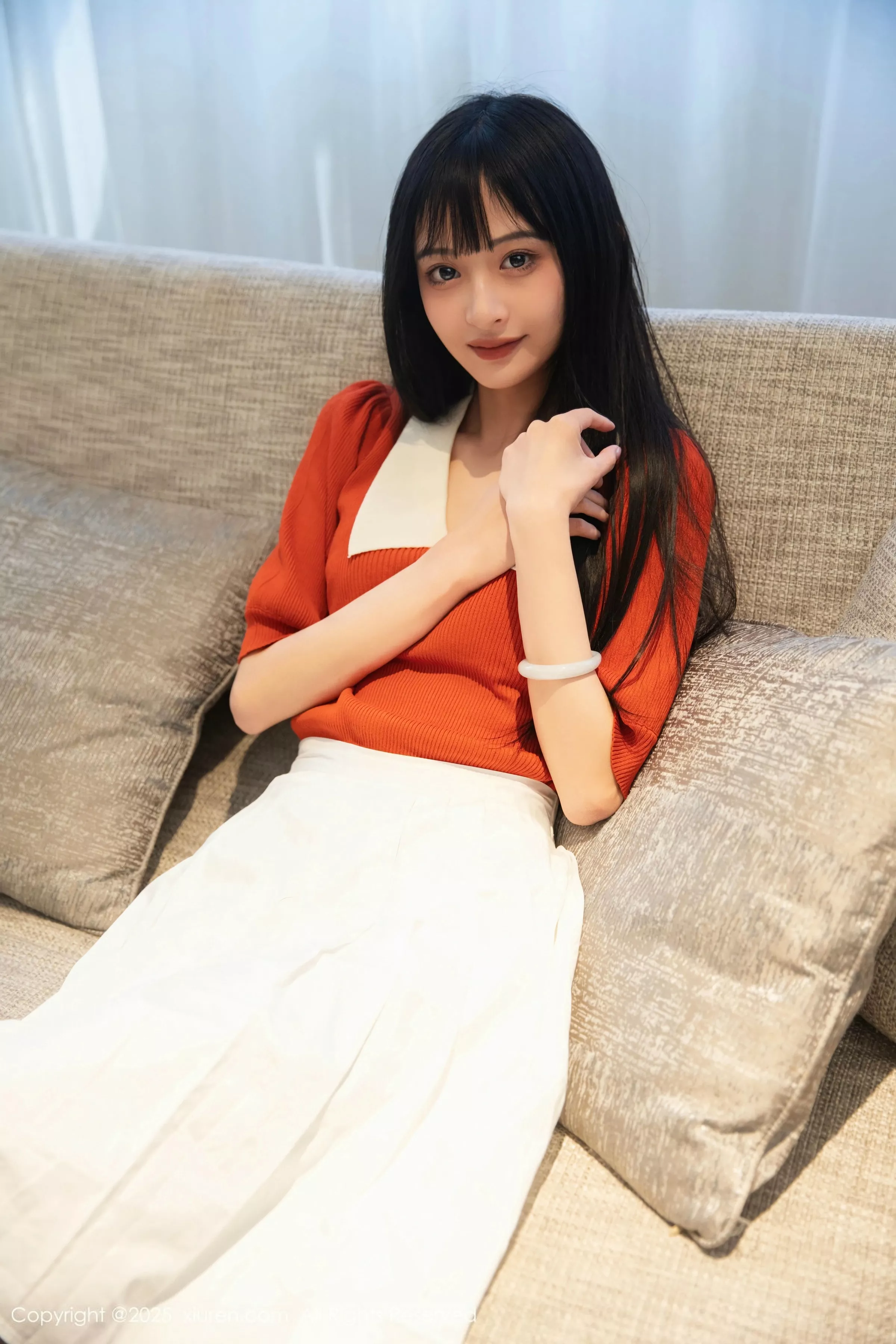 茂木希子性感橙T露白色内衣配超薄肉丝秀完美身材绝美写真 第 42 张