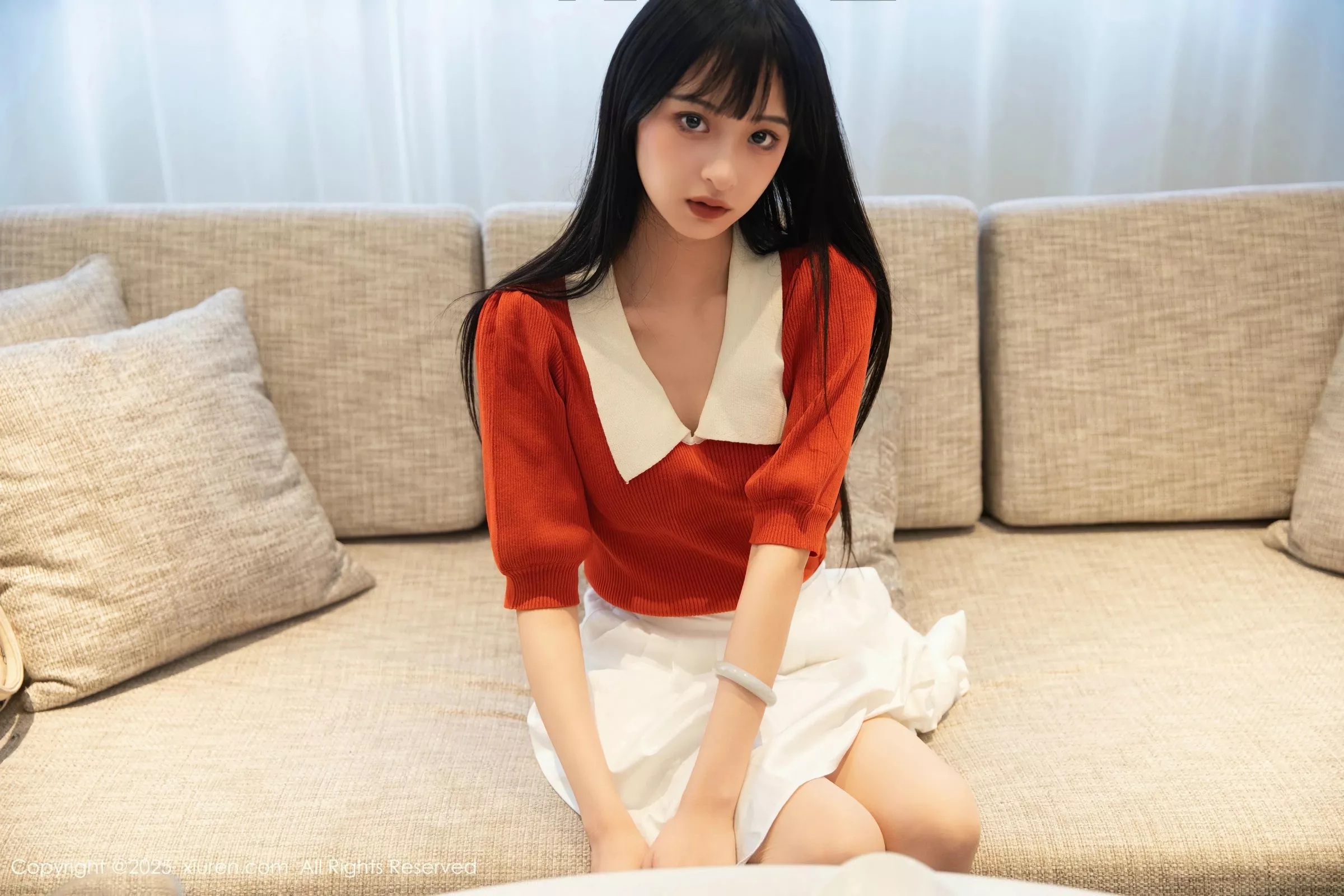 茂木希子性感橙T露白色内衣配超薄肉丝秀完美身材绝美写真 第 52 张