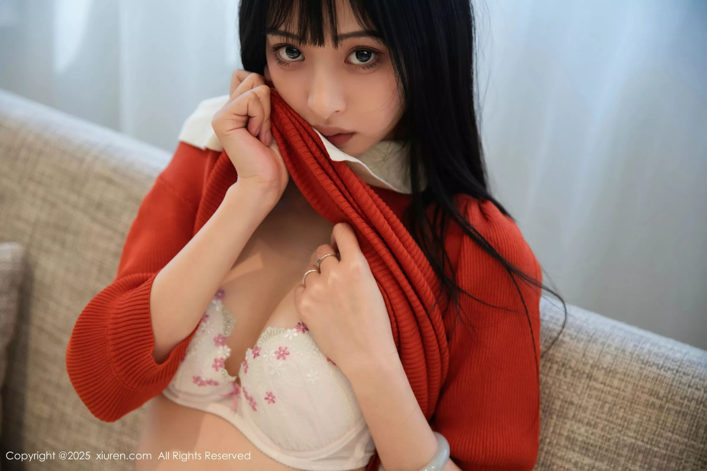 茂木希子性感橙T露白色内衣配超薄肉丝秀完美身材绝美写真 第 75 张