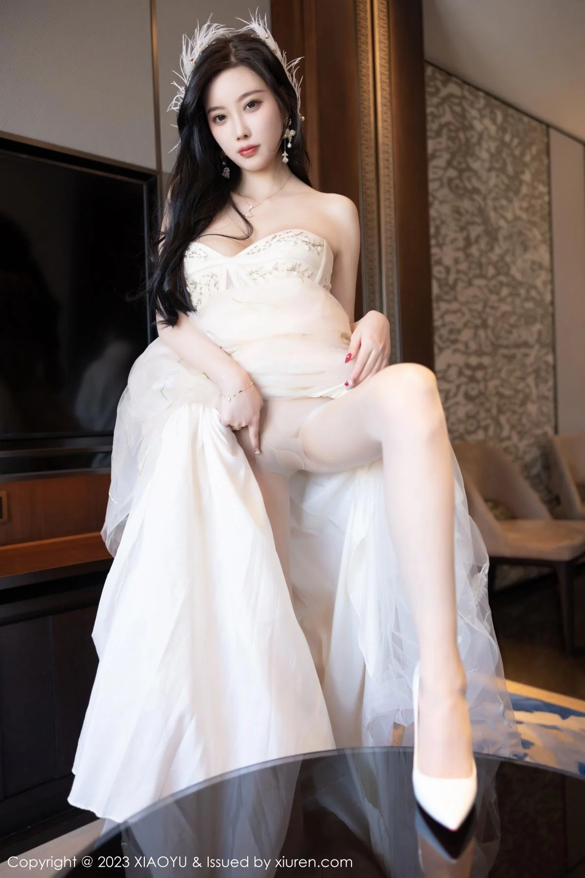 杨晨晨Yome生日主题脱连衣长裙露火辣身材极致绝美写真 第 127 张