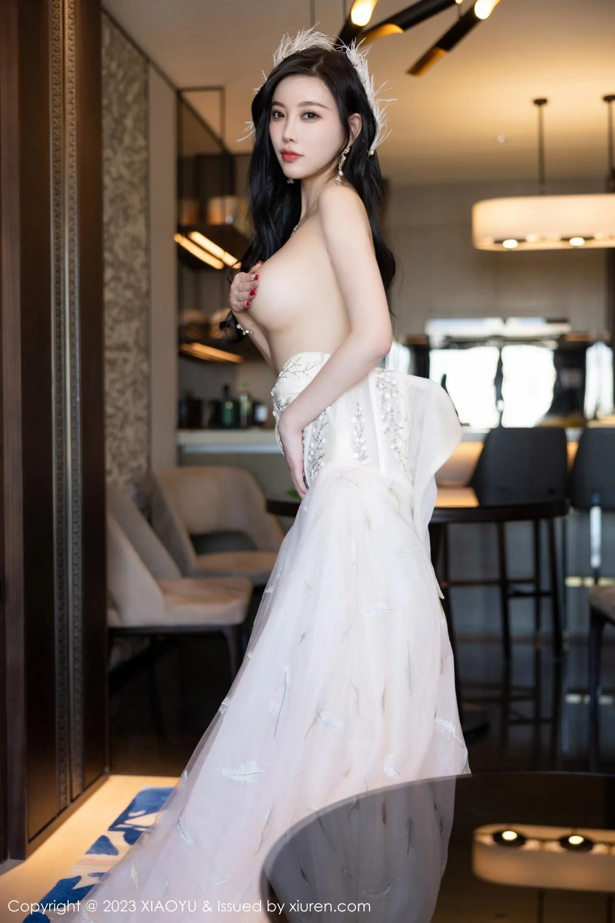 杨晨晨Yome生日主题脱连衣长裙露火辣身材极致绝美写真 第 132 张