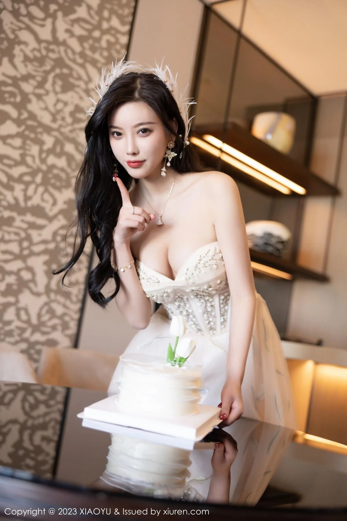 杨晨晨Yome生日主题脱连衣长裙露火辣身材极致绝美写真 第 75 张