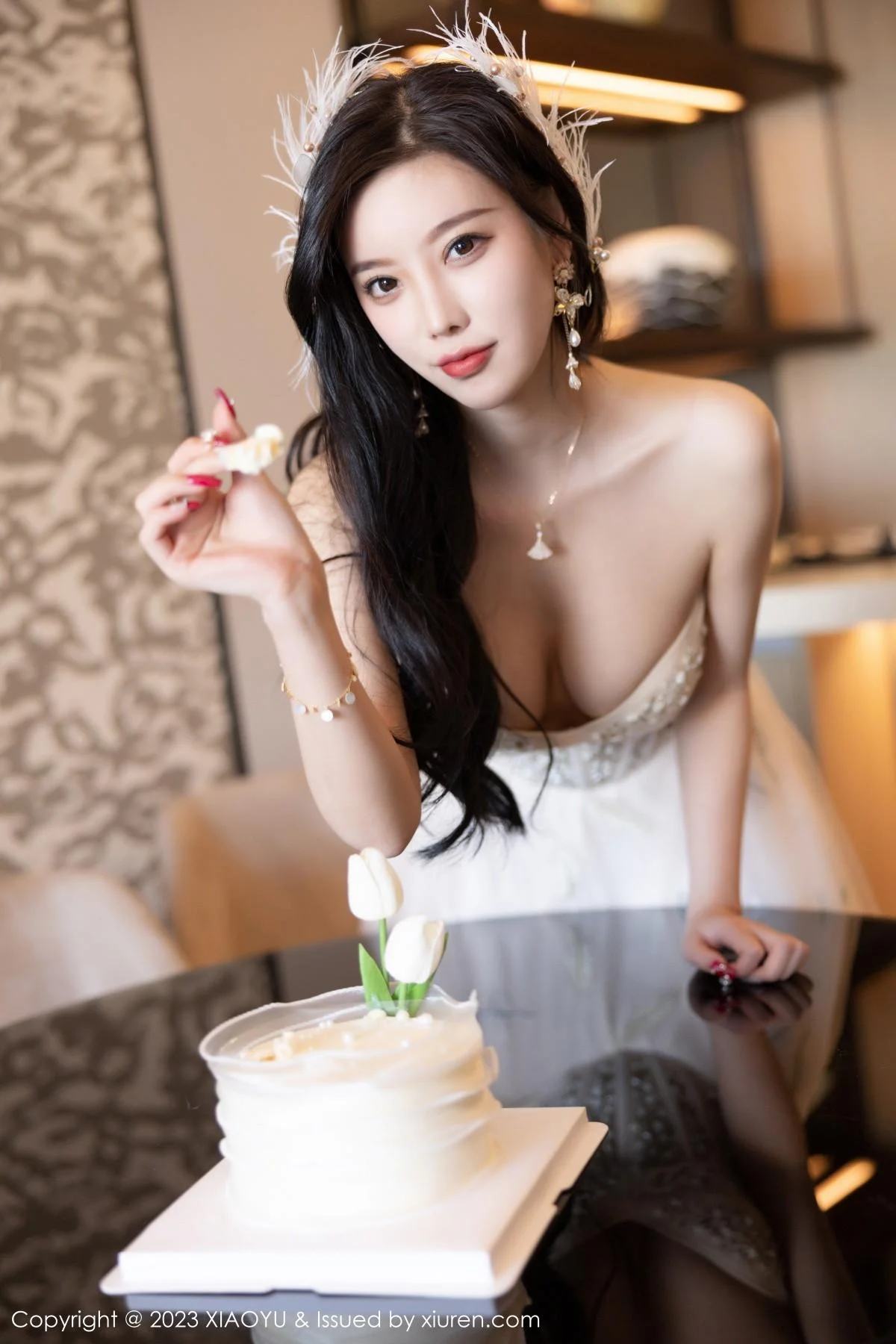 杨晨晨Yome生日主题脱连衣长裙露火辣身材极致绝美写真 第 79 张