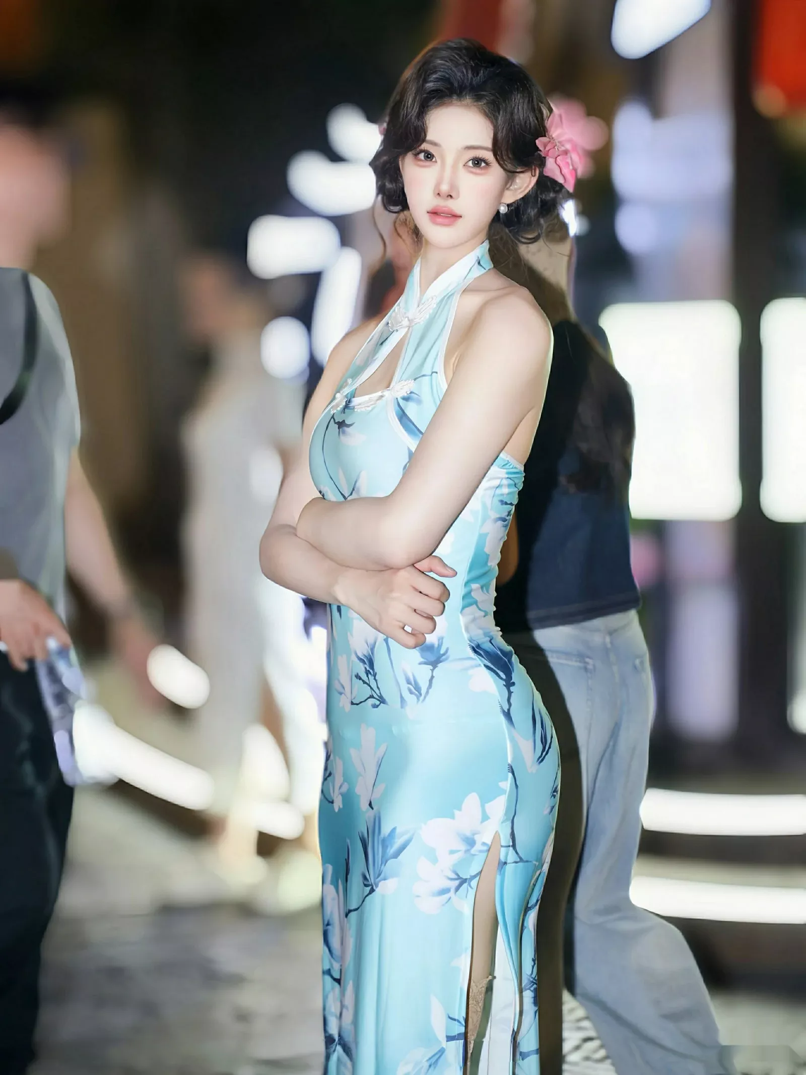 梨霜儿性感青色情趣旗袍配超薄肉丝秀凹凸身材完美绝美写真 第 20 张
