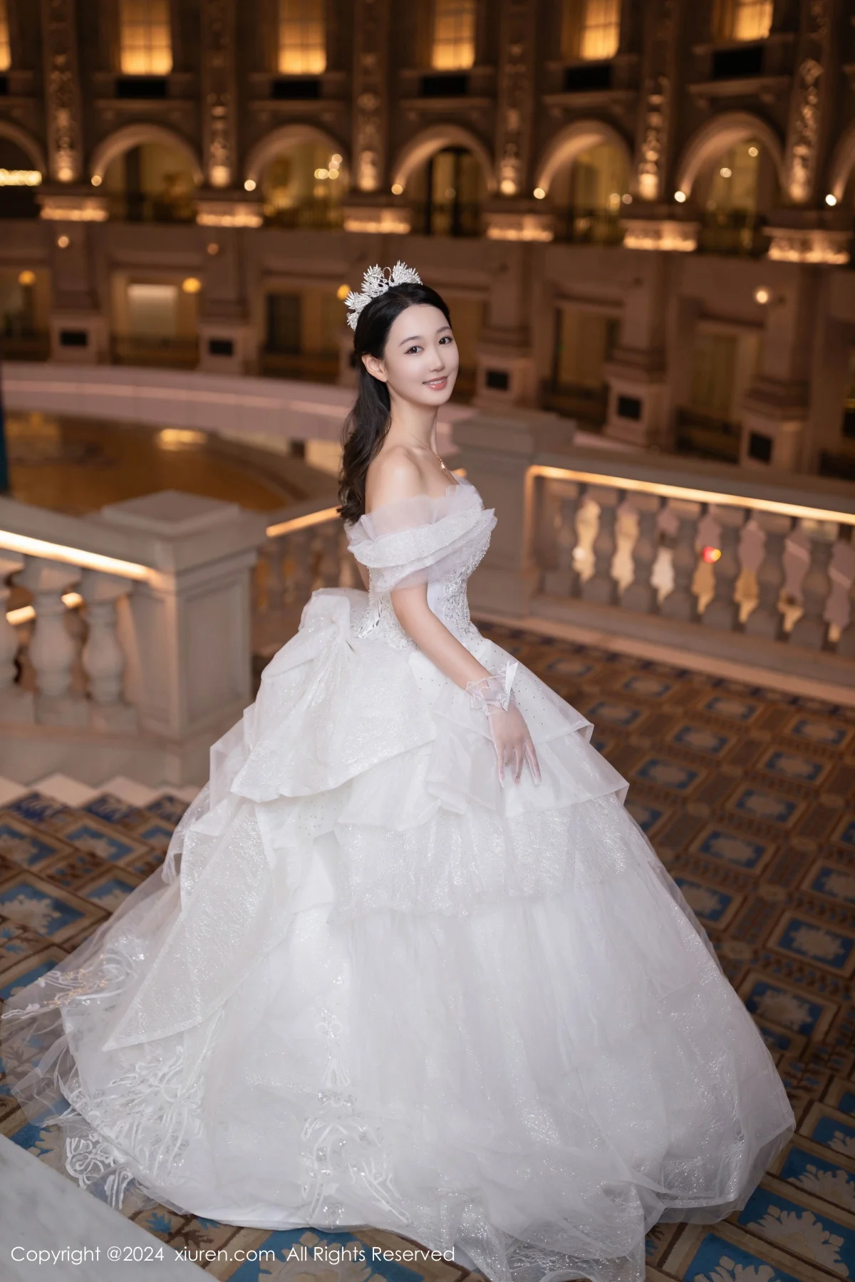 唐安琪性感白色婚纱露白色内衣配超薄肉丝秀美腿绝美写真 第 21 张