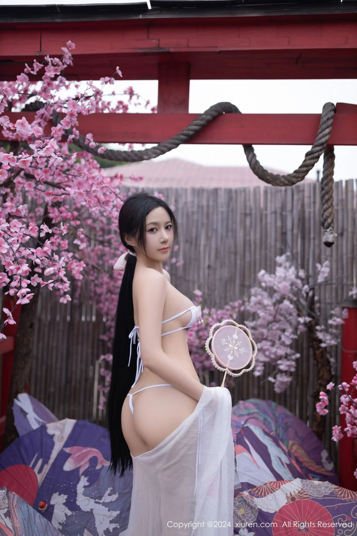 鱼子酱Fish性感白色轻透连衣裙露白色情趣内衣迷人绝美写真 第 58 张