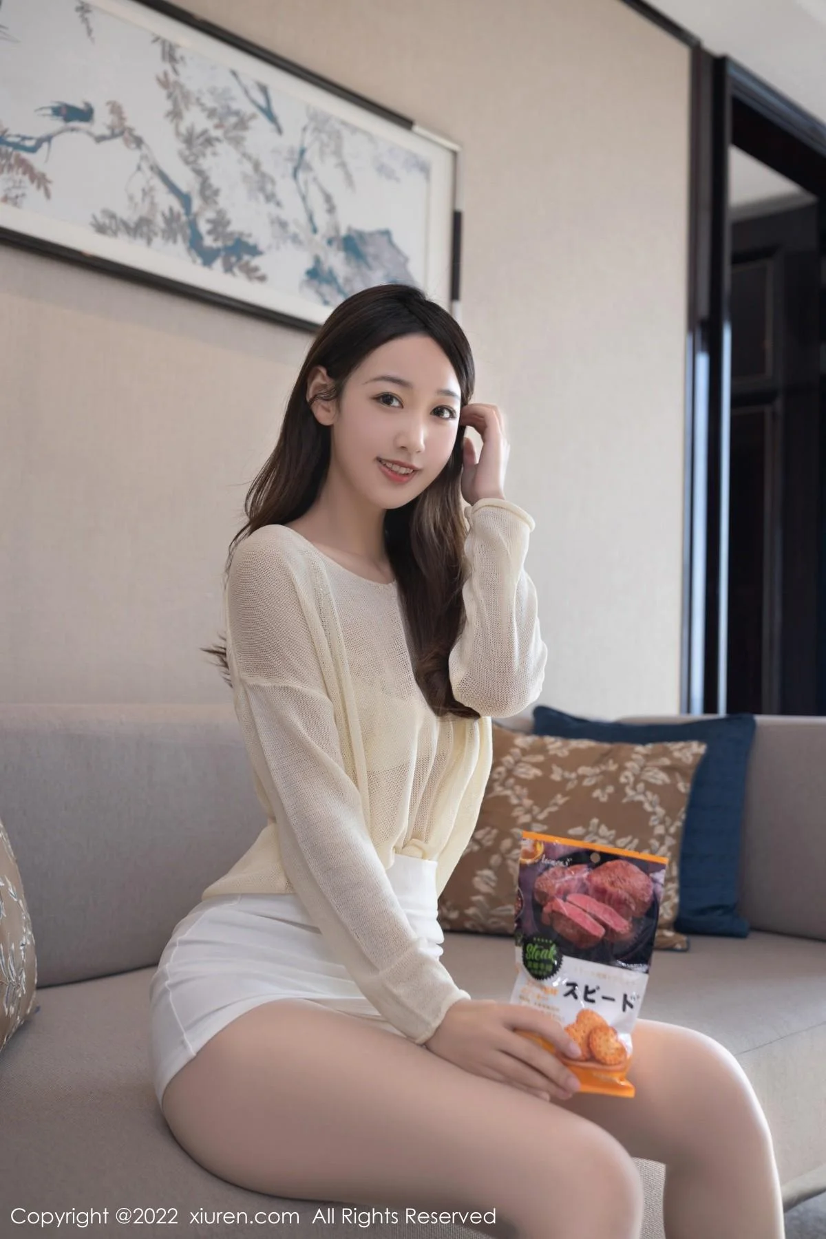 唐安琪珠三角旅拍脱白色清透上衣露蕾丝内衣撩人绝美写真 第 8 张
