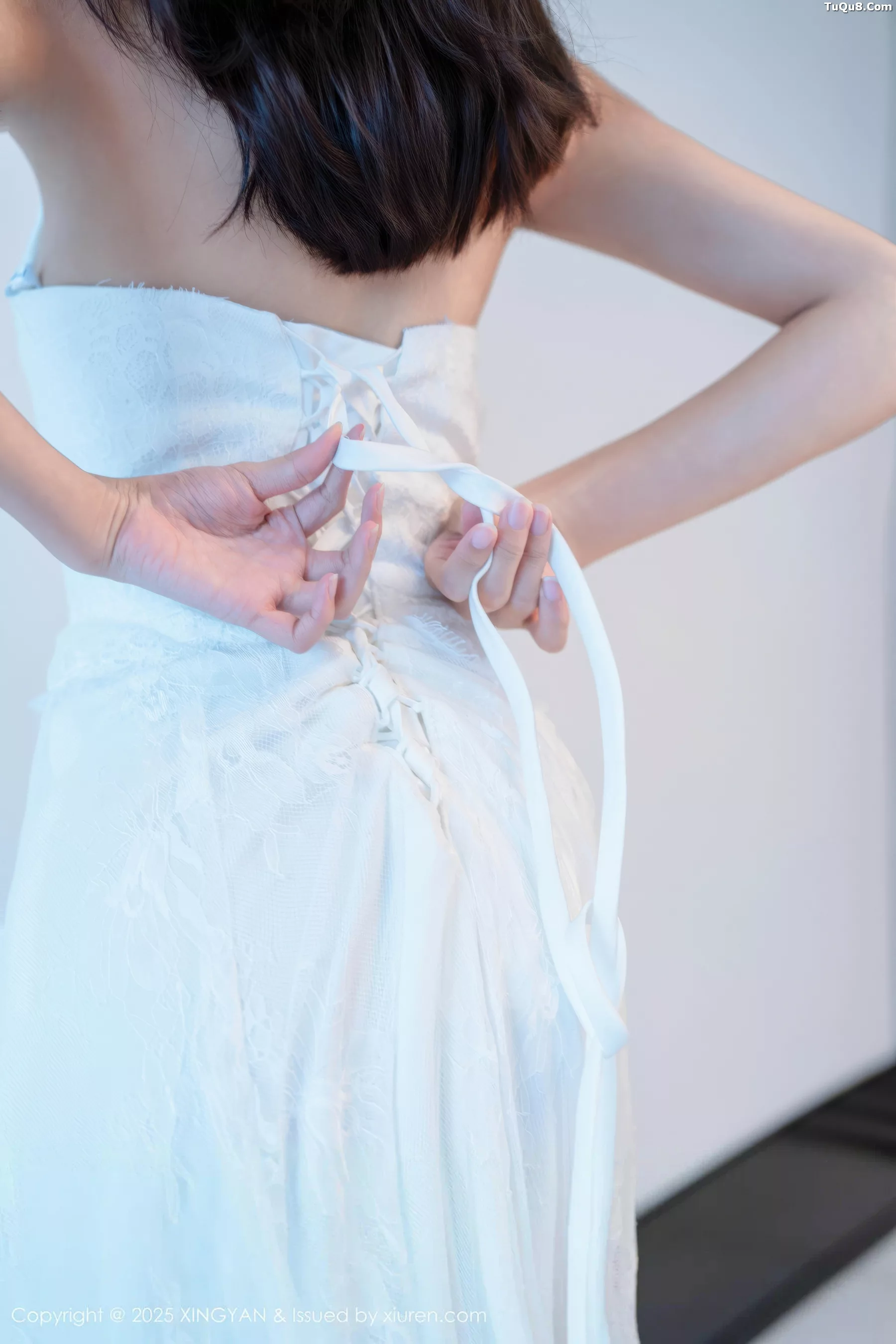时安安性感白色连衣裙配超薄白丝秀柔美身材迷人绝美写真 第 36 张