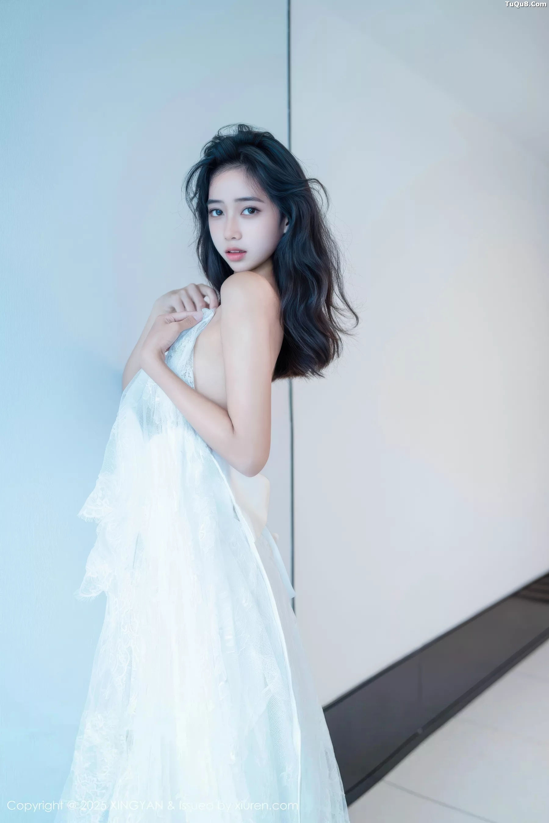 时安安性感白色连衣裙配超薄白丝秀柔美身材迷人绝美写真 第 56 张