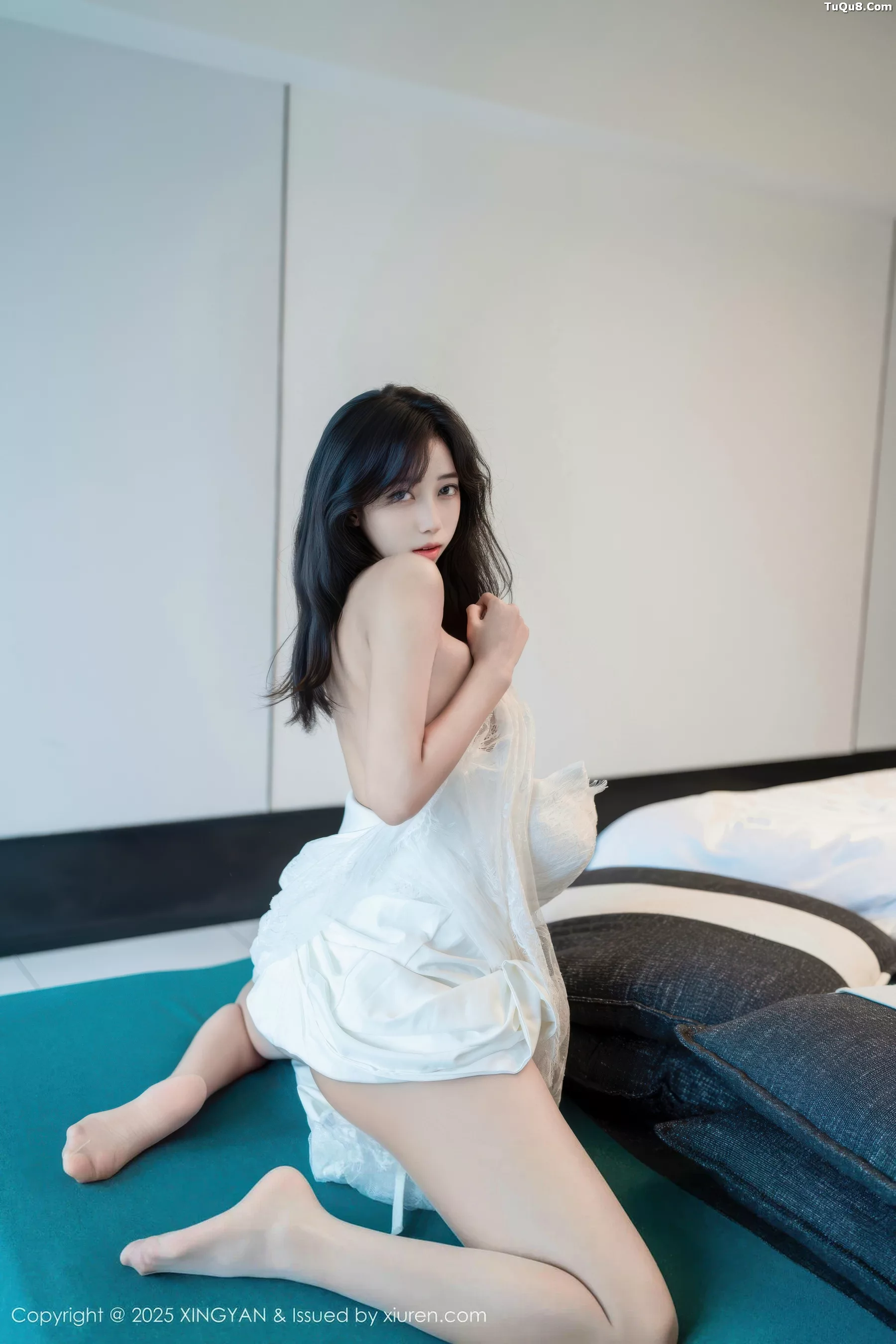 时安安性感白色连衣裙配超薄白丝秀柔美身材迷人绝美写真 第 85 张