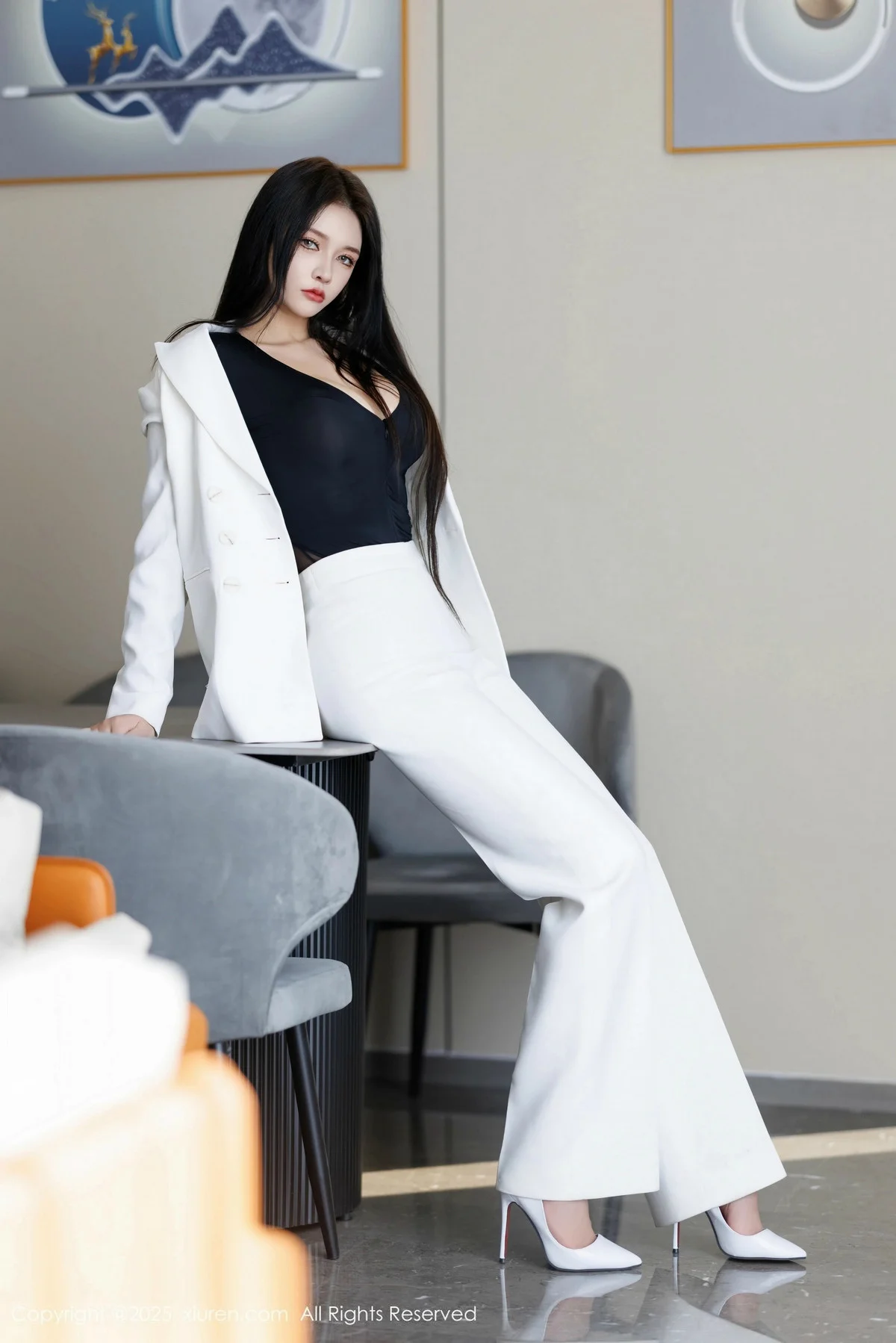娜比性感黑色情趣内衣配黑丝吊袜秀凹凸身材完美绝美写真 第 27 张