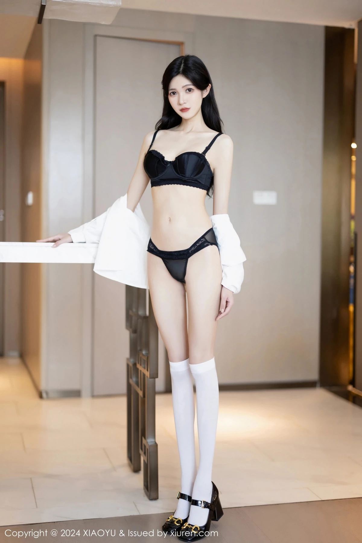 程程程性感学妹制服露黑色内衣配白丝袜秀曼妙身姿绝美写真 第 94 张