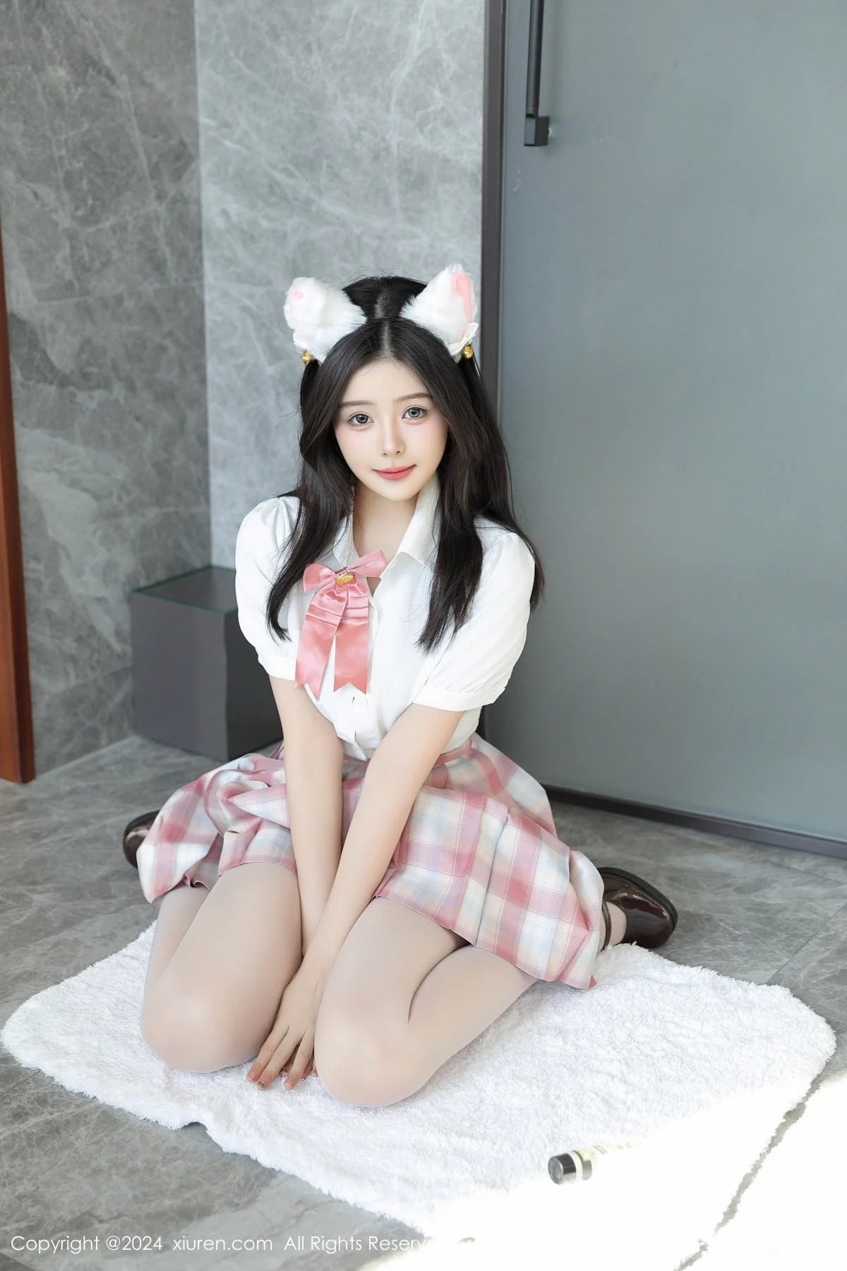 袁圆私房性感JK制服配超薄白丝秀曼妙身姿完美绝美写真 第 17 张