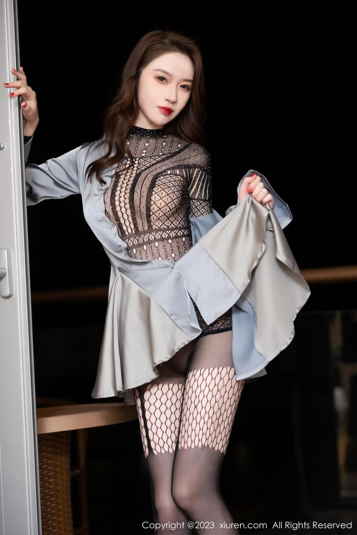 梦心玥海南岛旅拍黑色轻透薄纱服秀高挑曼妙身姿迷人写真 第 11 张
