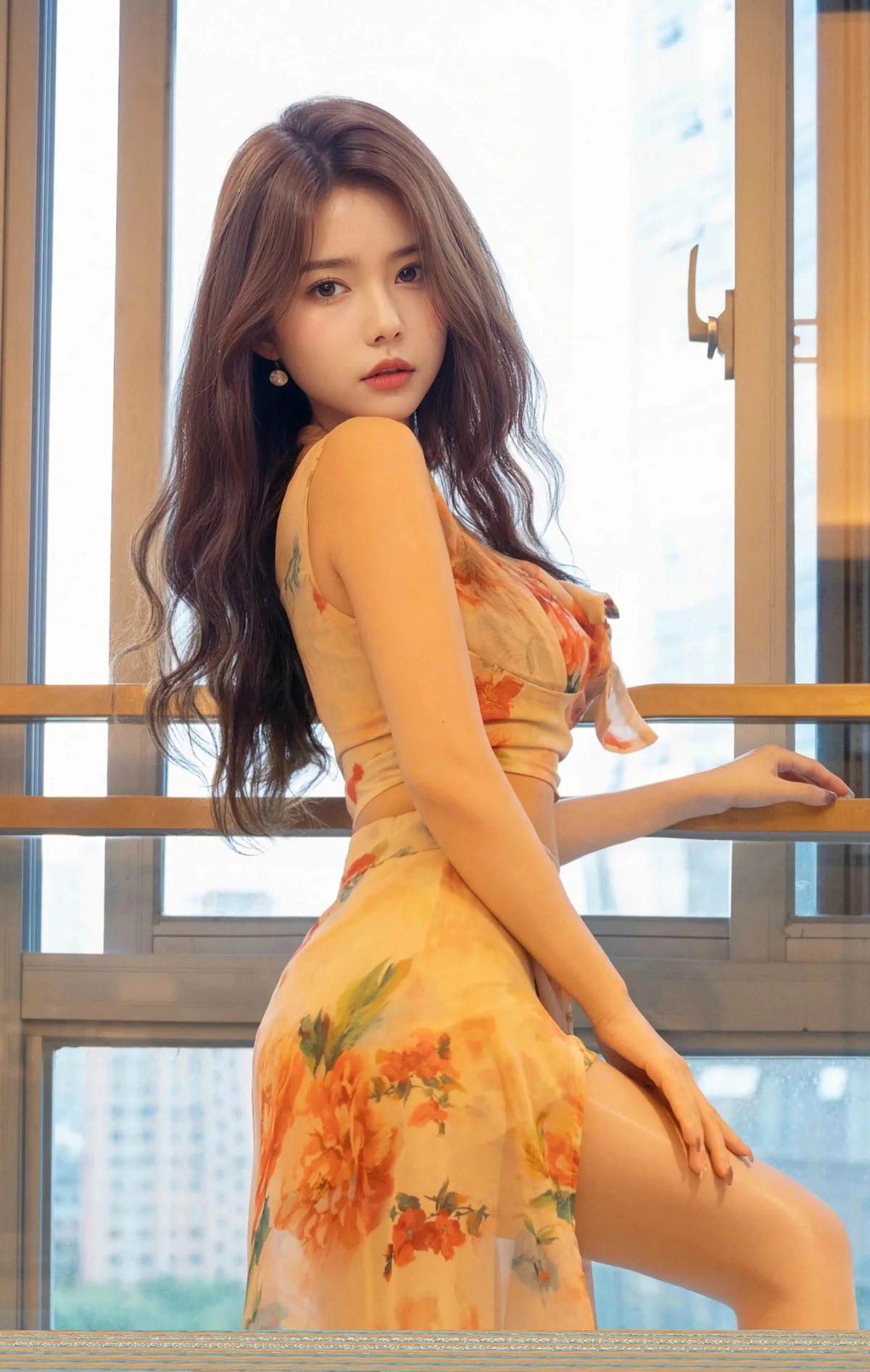 拍黄瓜girl性感碎花长裙配超薄肉丝秀曼妙身姿完美绝美写真 第 22 张