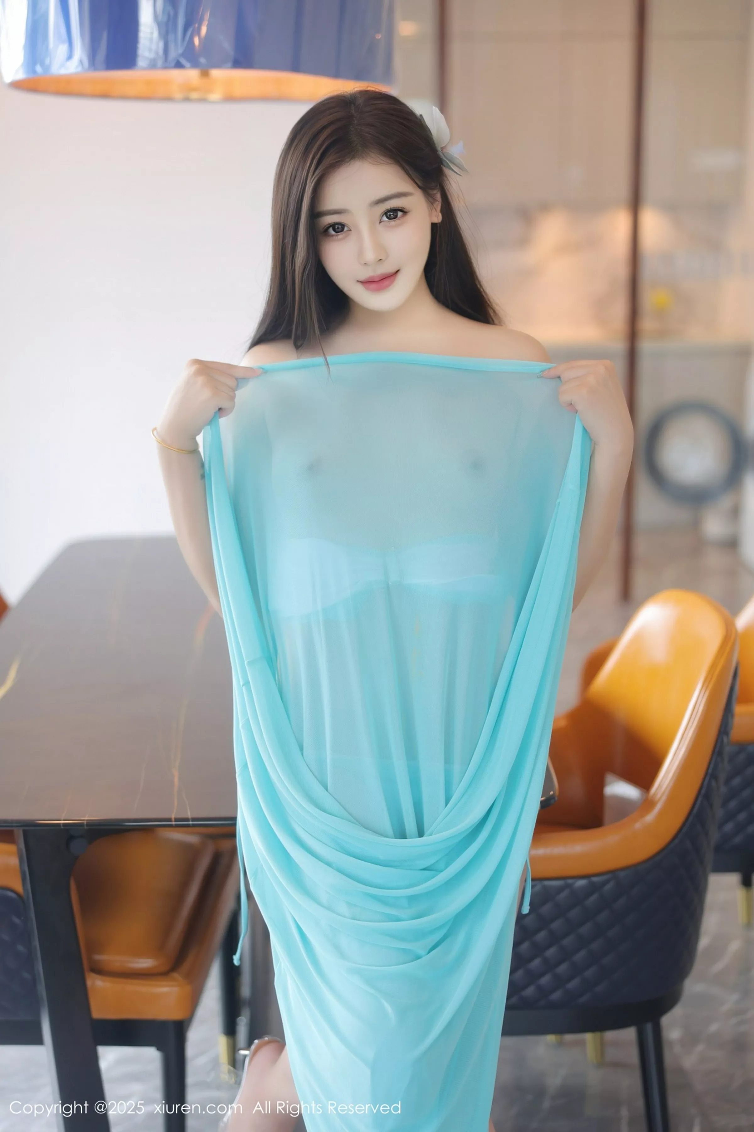 希雅sia泳池场景性感蓝色比基尼秀完美身材撩人绝美写真 第 92 张